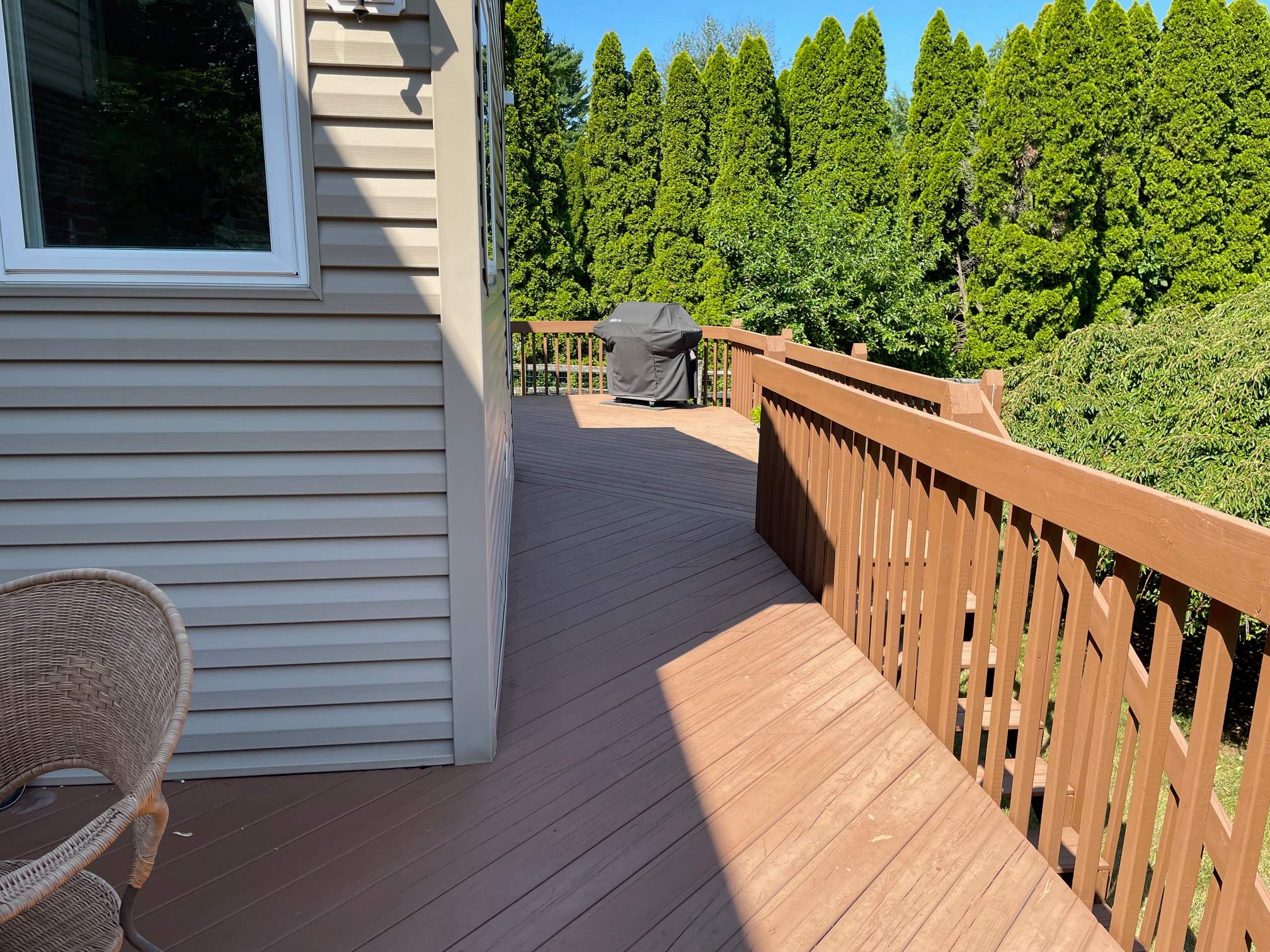 Deck Resurface using Deckorators Vista decking - color Dunnewood by deck guardian