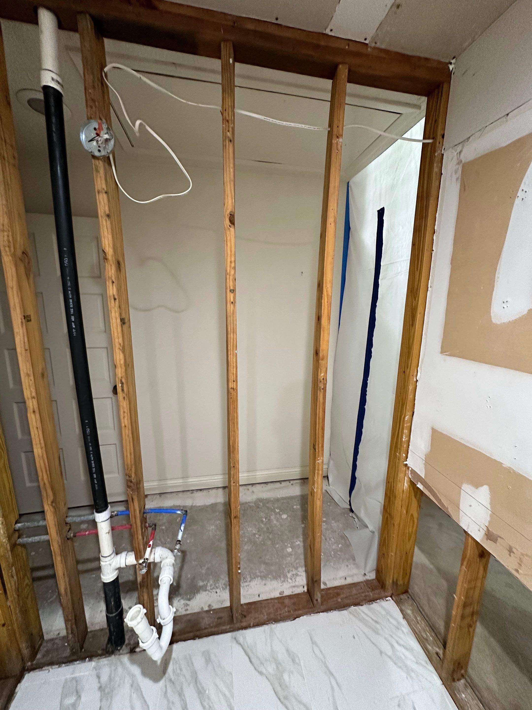 Bathroom Remodel with Water Mitigation Equipment | LT Contractors by L&T General Contractors and Restoration INC