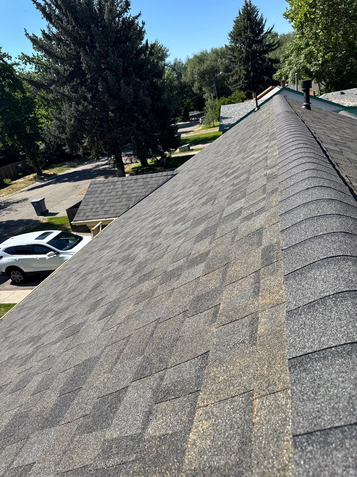 Residential Roof Replacement With Gray Architectural Shingles in Boise by Olive Roofing