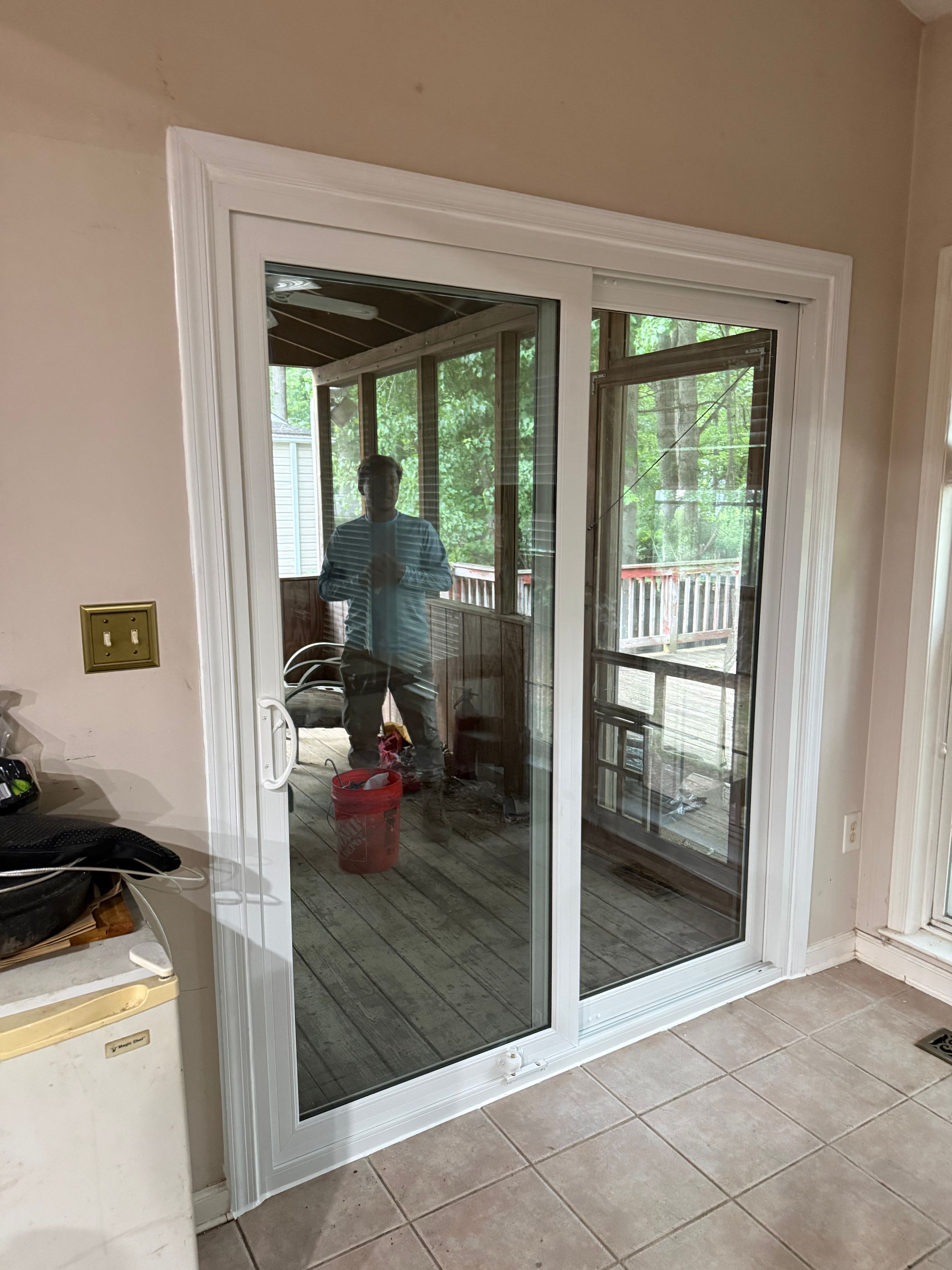 White French and Sliding Glass Door Installation in Stevensville by Window Depot of Annapolis