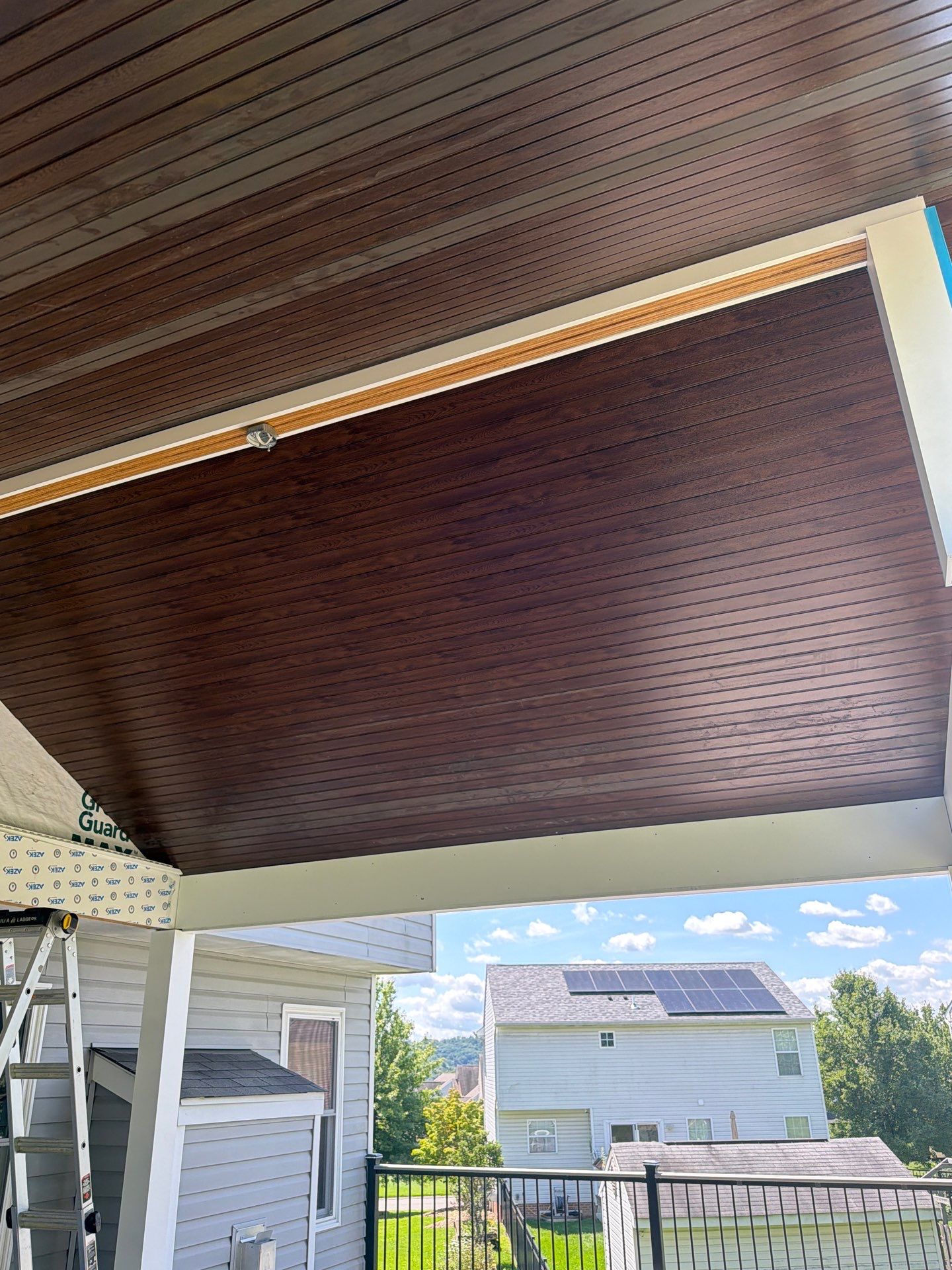 Custom Composite Deck Build with Gabled Roof in Jefferson Hills by Cousins Roofing Siding & Decks