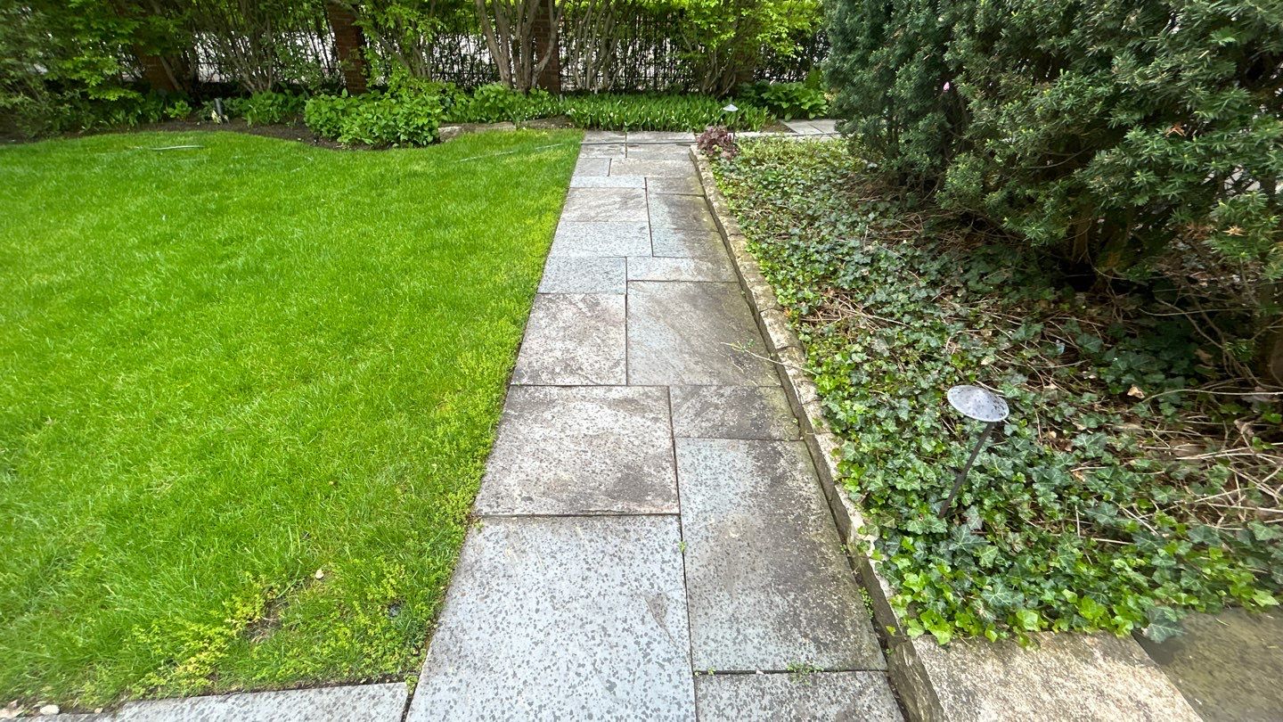 Winnetka, IL bluestone patio cleaning by Northern Power Washing LLC.