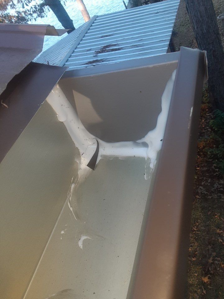 Gutter Installation using Royal Brown K-Style Seamless Gutters and LeafBlaster Pro Gutter Guards by Gutter Professors