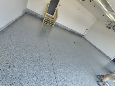 Cabin Fever Decorative Flake Garage Floor Coating in Sioux Falls