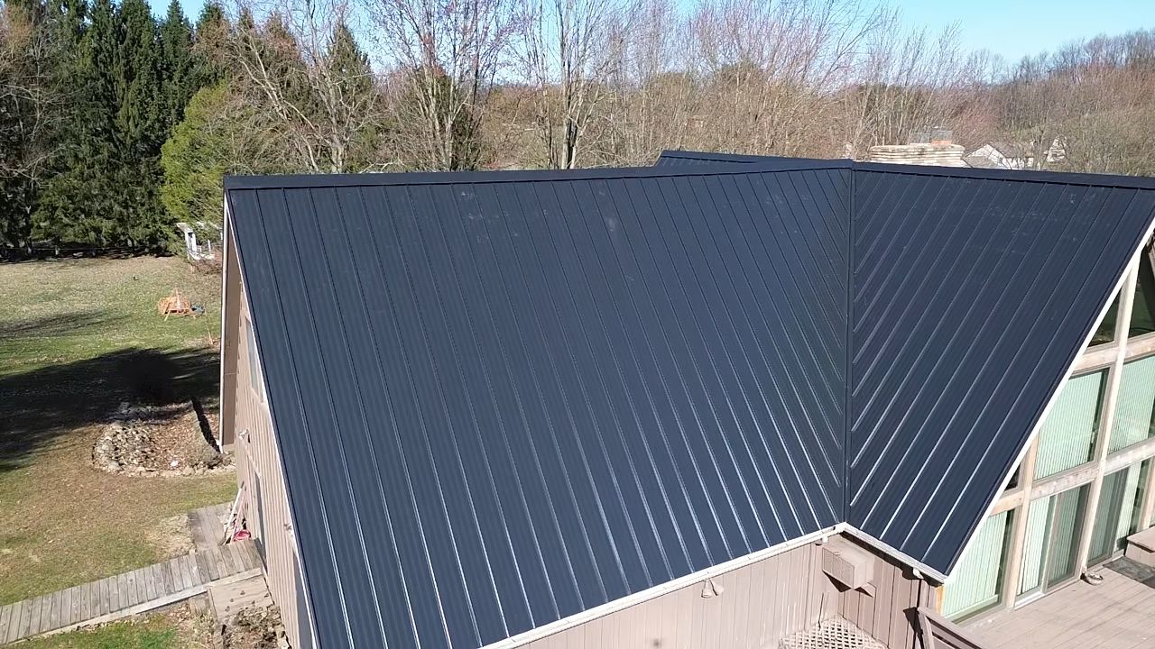 Standing Seam Metal, Color, Matte Black Smooth by Eagle Eye Roofing