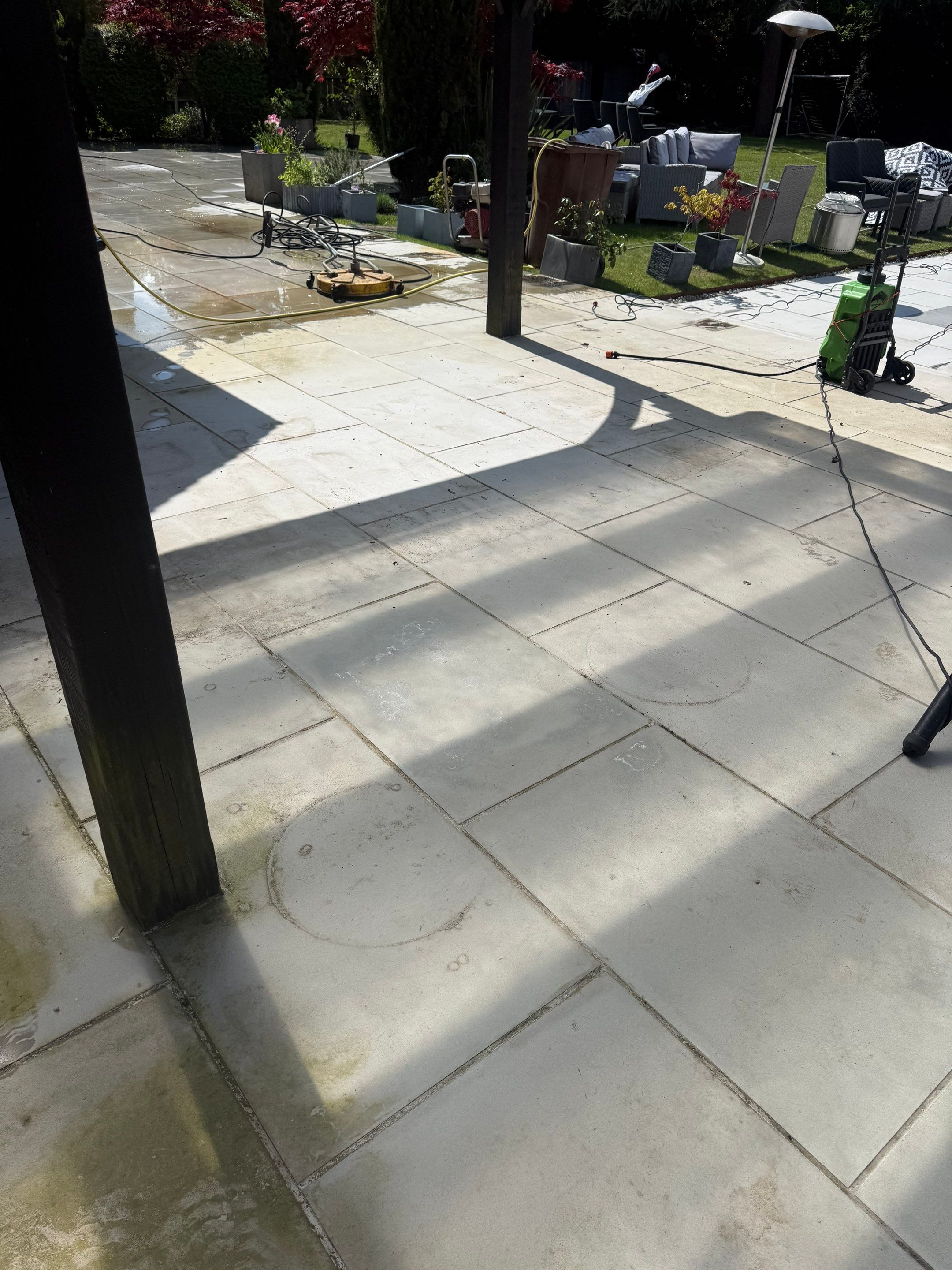 Patio and Pagola clean by Ges Exterior Cleaning ltd