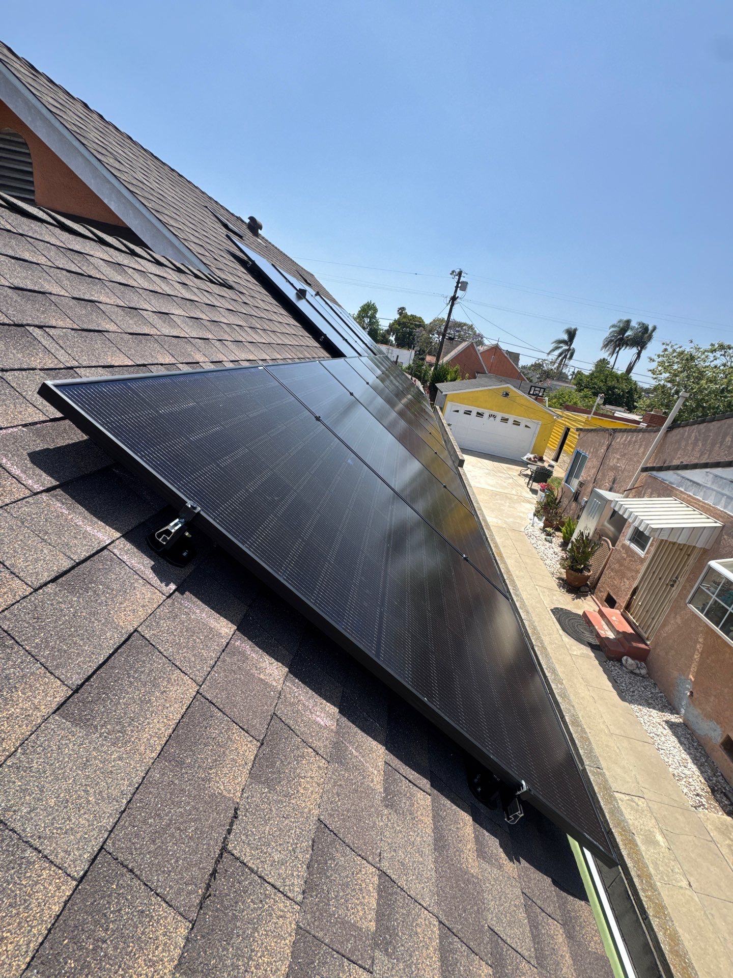 16-Panel Residential Solar System Installation in Los Angeles by AWS Solar