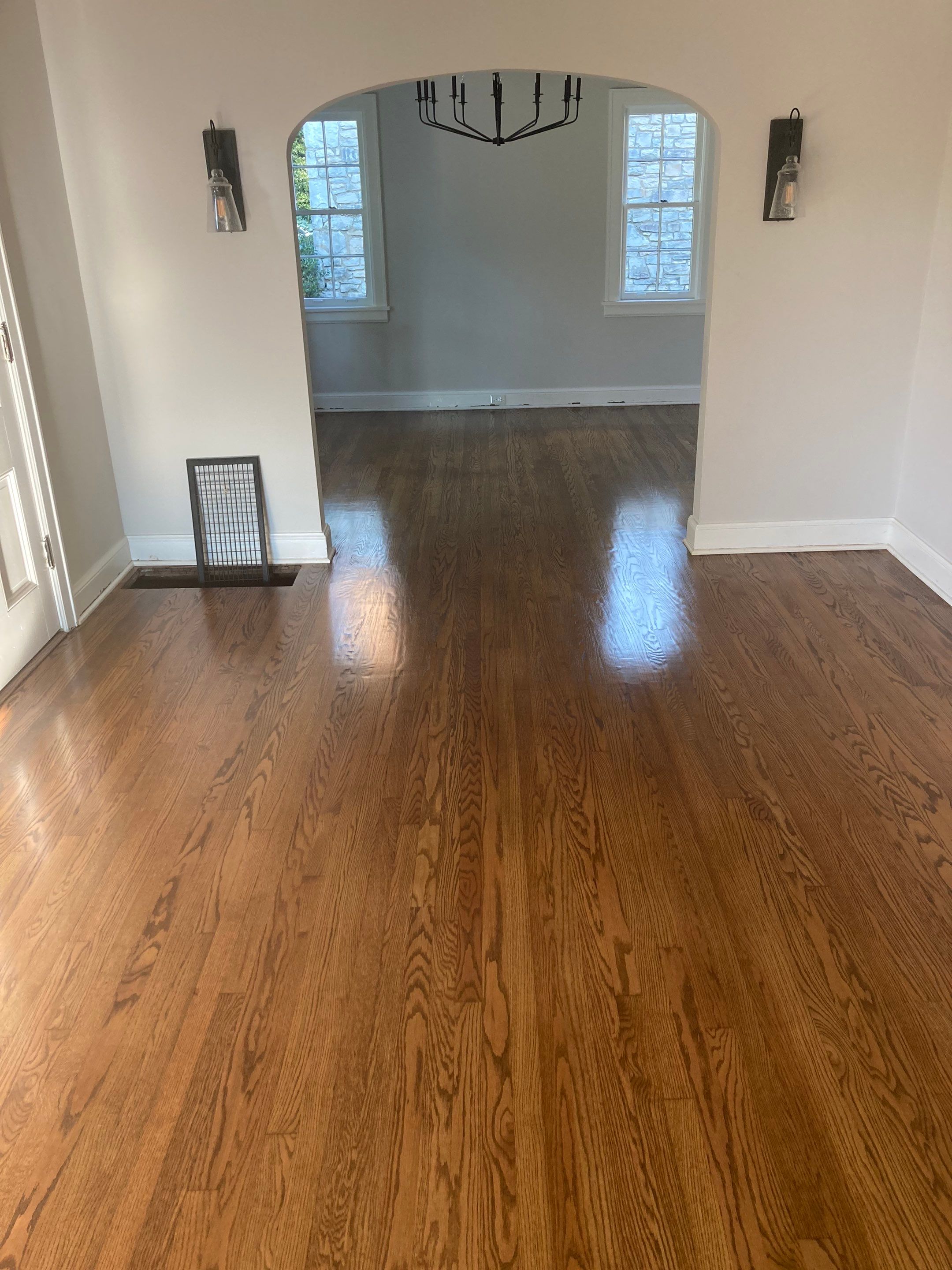 Hardwood floor refinish/restore by Footprints Floors of Nashville
