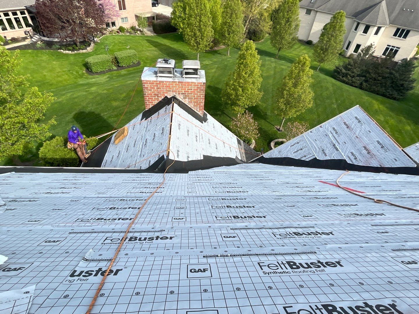 Residential Roofing Installation using GAF Timberline HDZ Weathered Wood by Nitro Roofing and Construction
