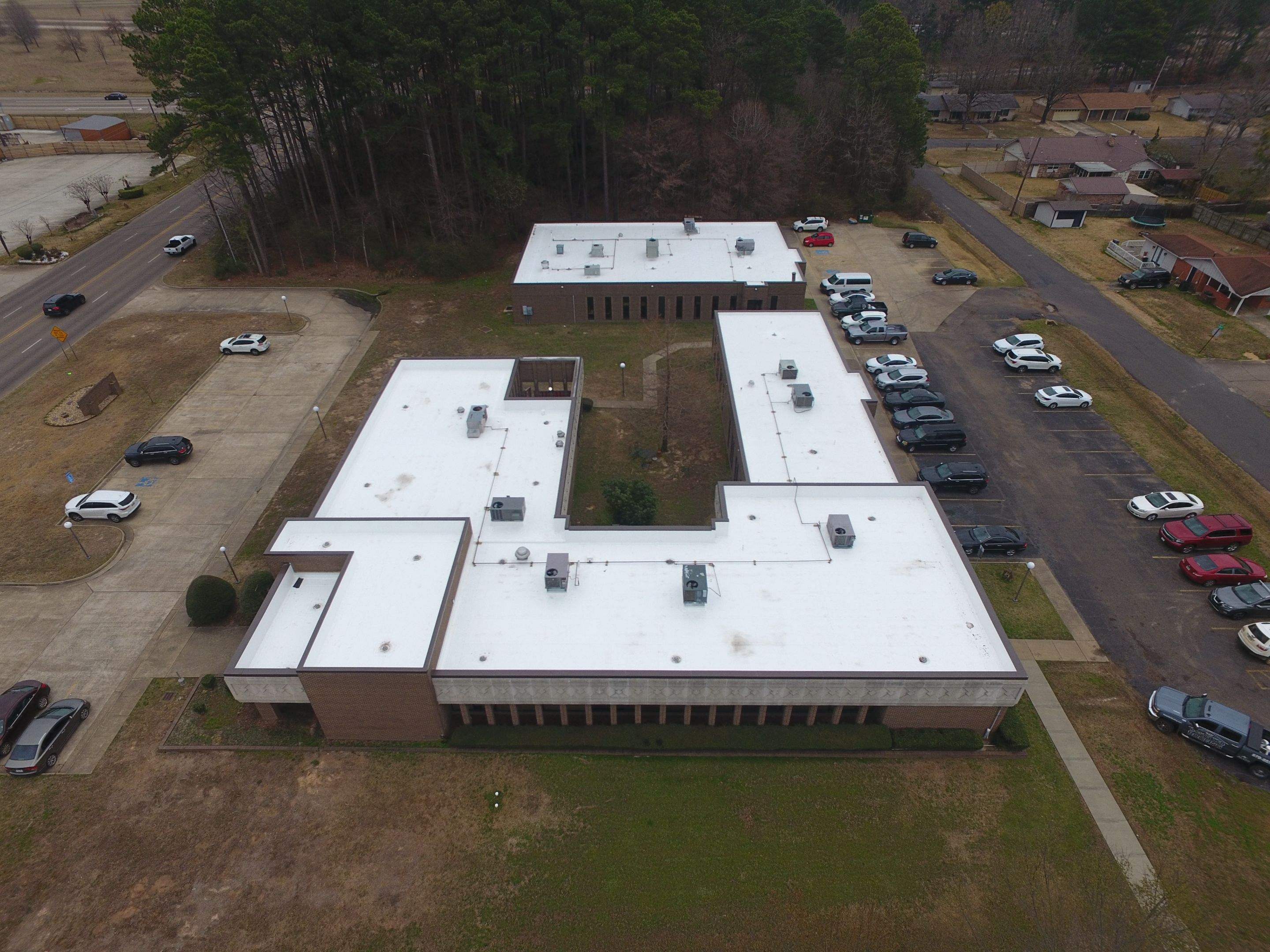 Commercial Roofing Installation using 50 mil PVC by Hostetler Roofing