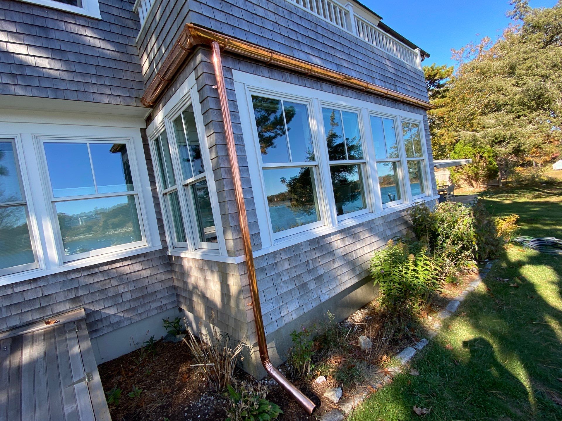 Half Round Copper Gutters in Chatham, MA by Gutter Pro Enterprises