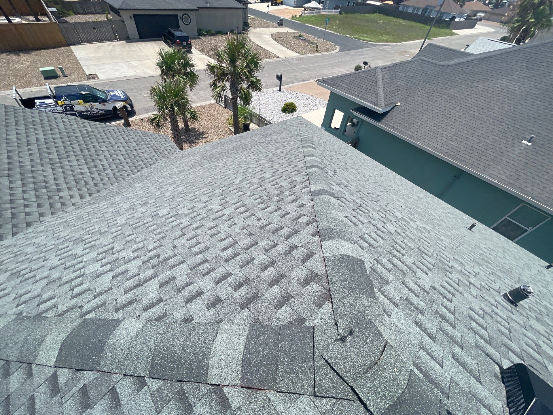 Residential Roofing Installation using GAF HDZ Slate by Lighthouse Roofing
