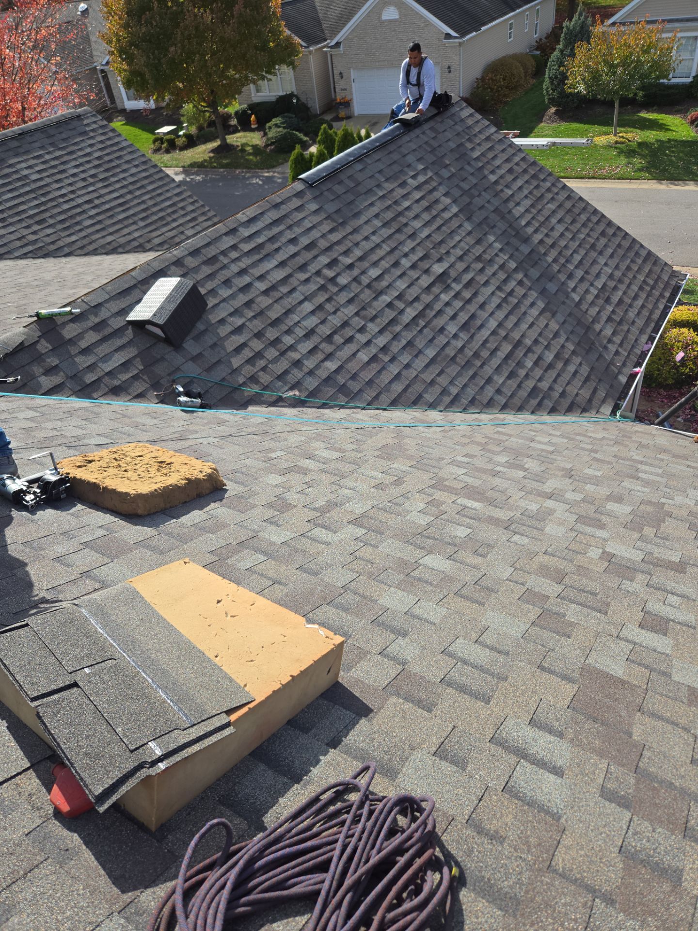 Owens Corning Duration, Color, Driftwood, Drip Edge, Birch White by Eagle Eye Roofing