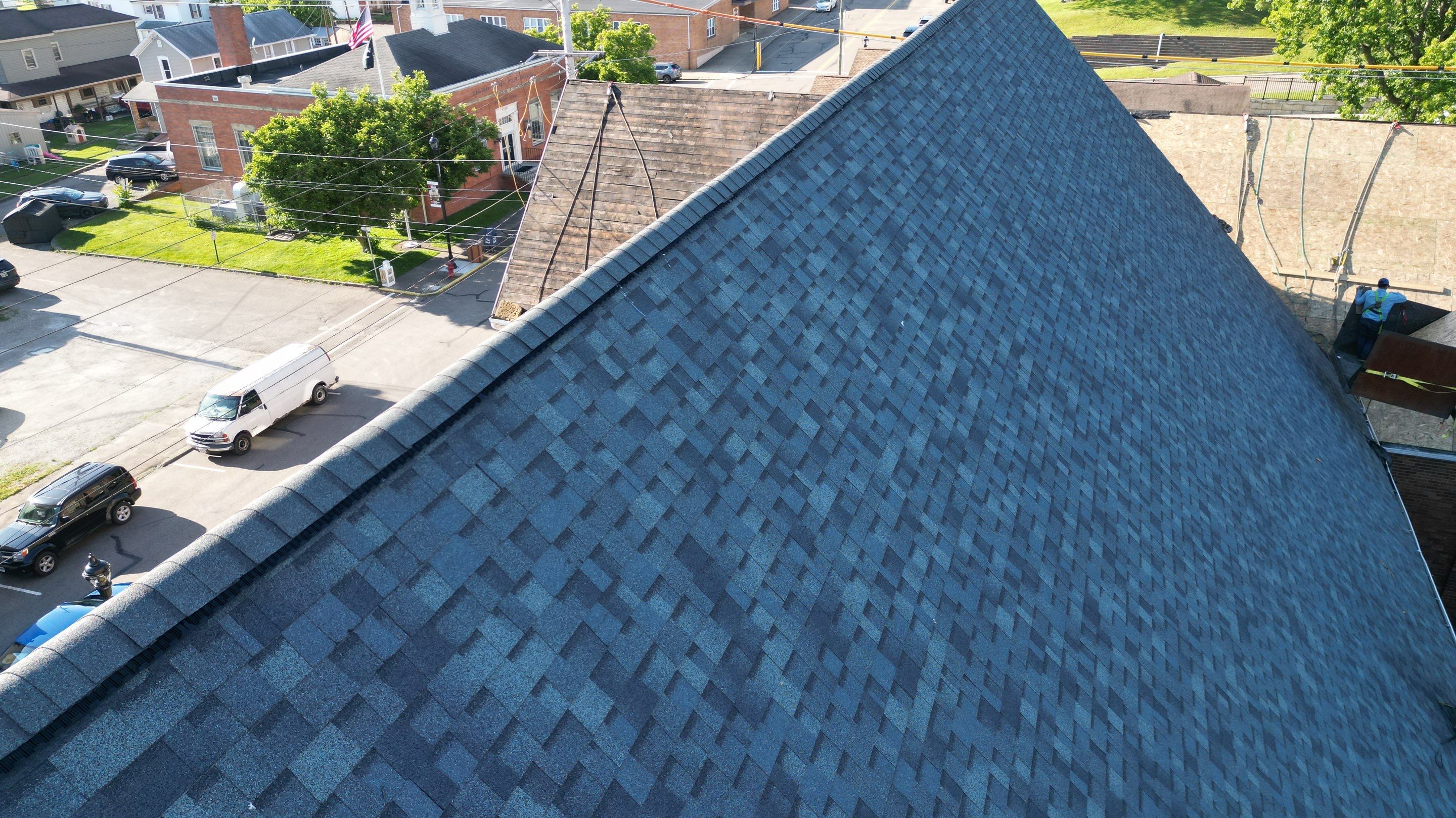 Commercial Roofing Installation using Duration Series Shingles - Estate Gray by RoofX 