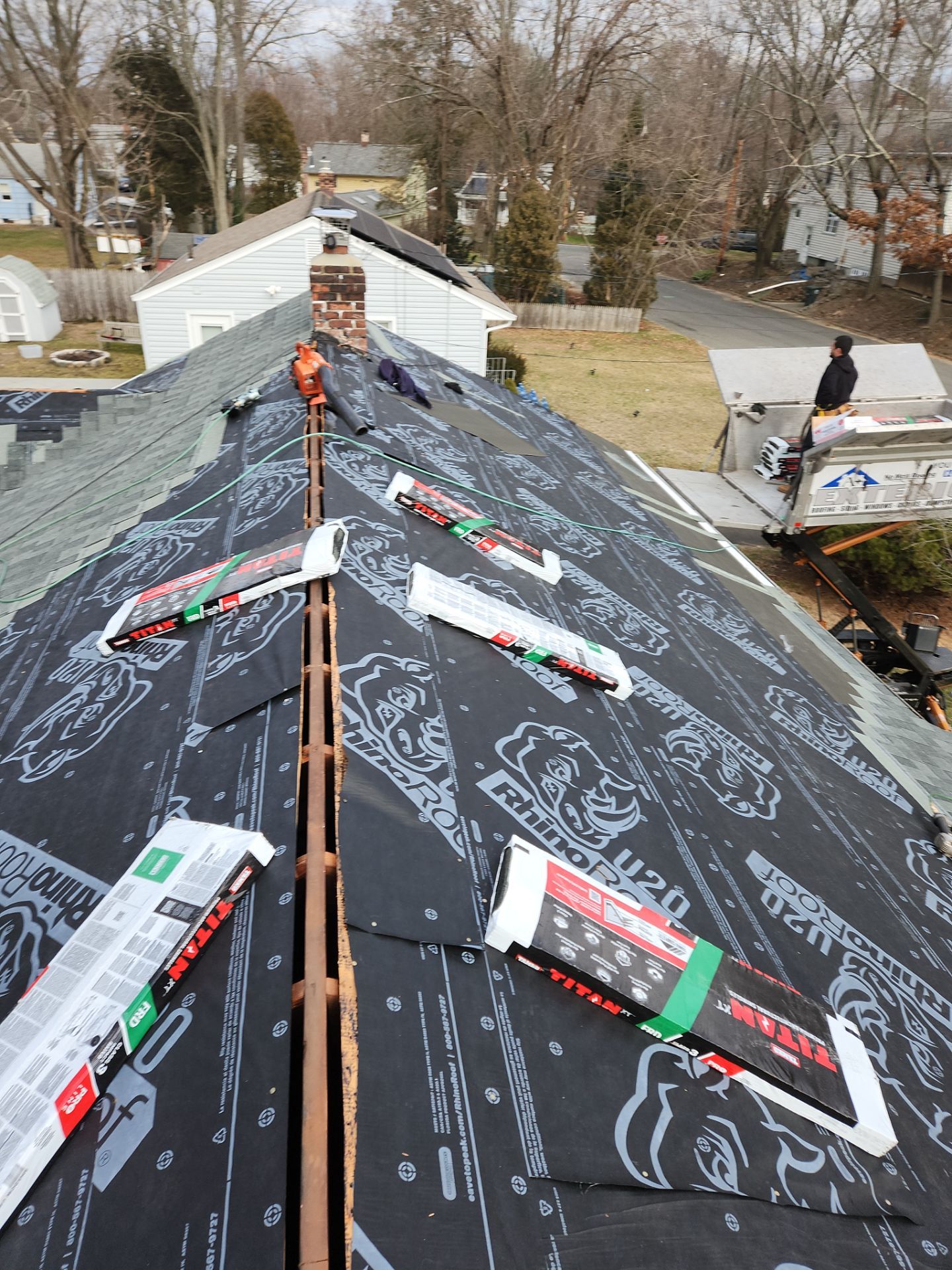 Residential Roofing Installation using Owens Corning Duration Onyx Black by A Plus Exterior