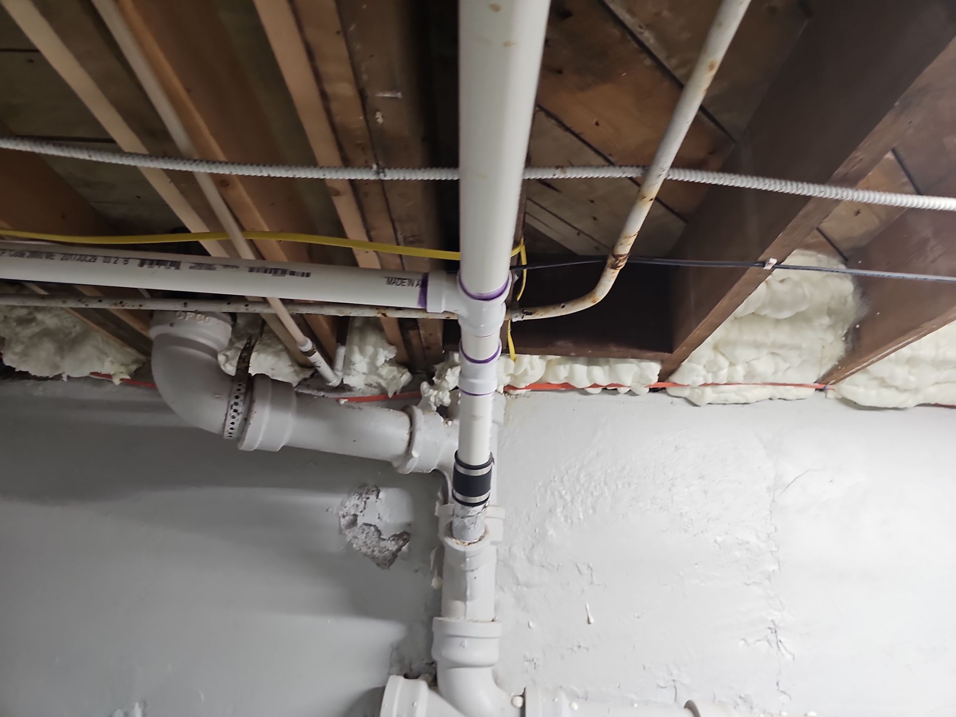 Attic Insulation using open cell spray foam by NYS Foam & Energy
