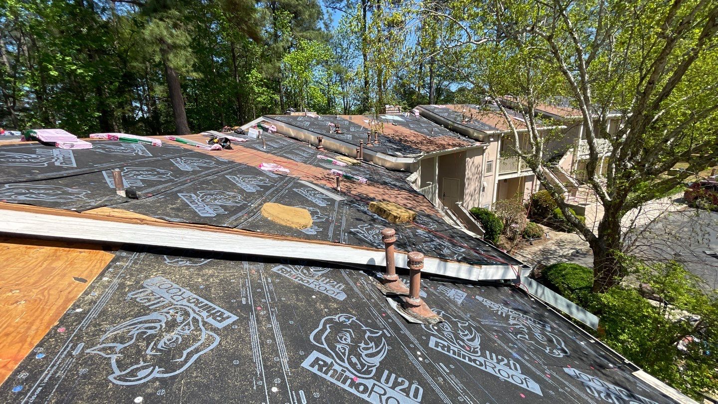 Commercial Roofing Installation using Owens Corning Autumn Brown by Inspector Roofing and Restoration