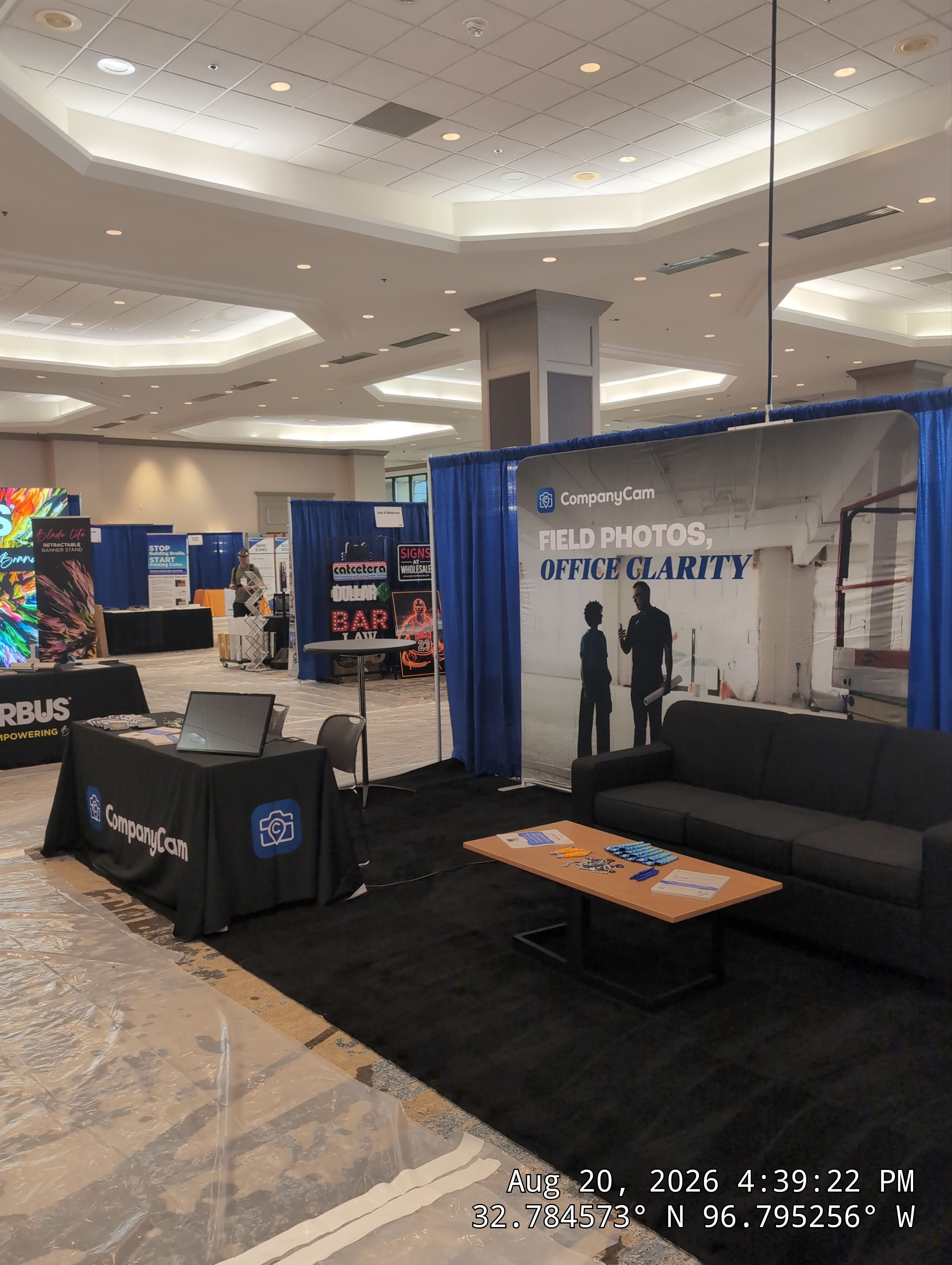 Commercial Exhibit and Branded Booth Installation in Dallas by CompanyCam Sales Demo