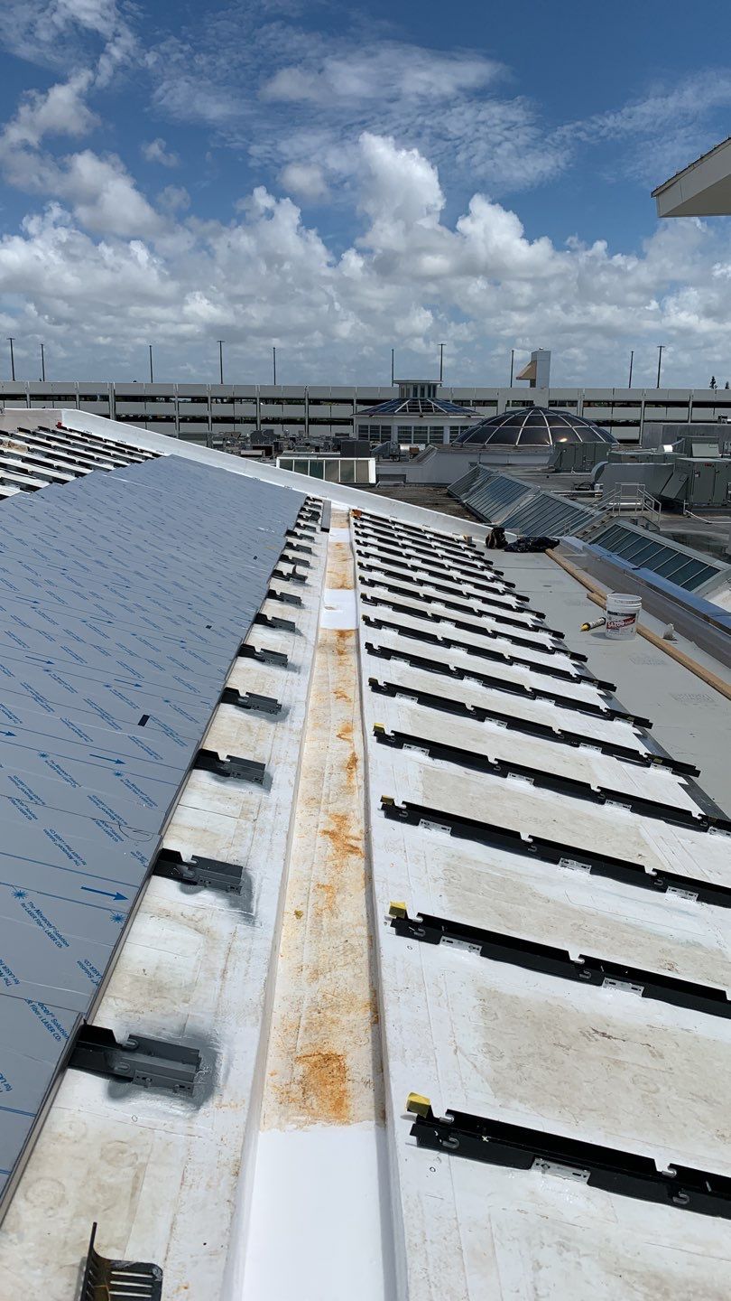Commercial Flat Roof Installation With TPO Membrane In Kendall by AJF ROOFING INC