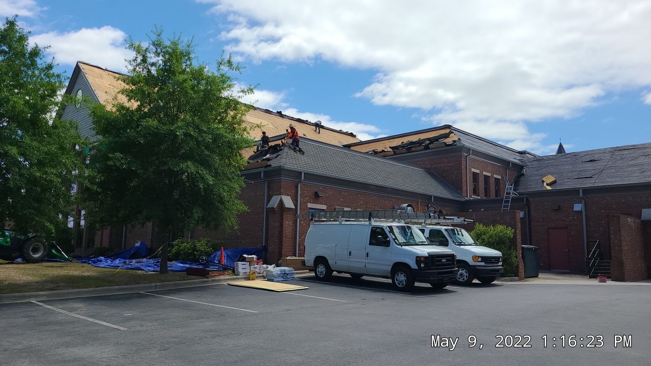 Commercial Roofing Installation using High Grade Asphalt Shingles by Carolina Trophy Roofs