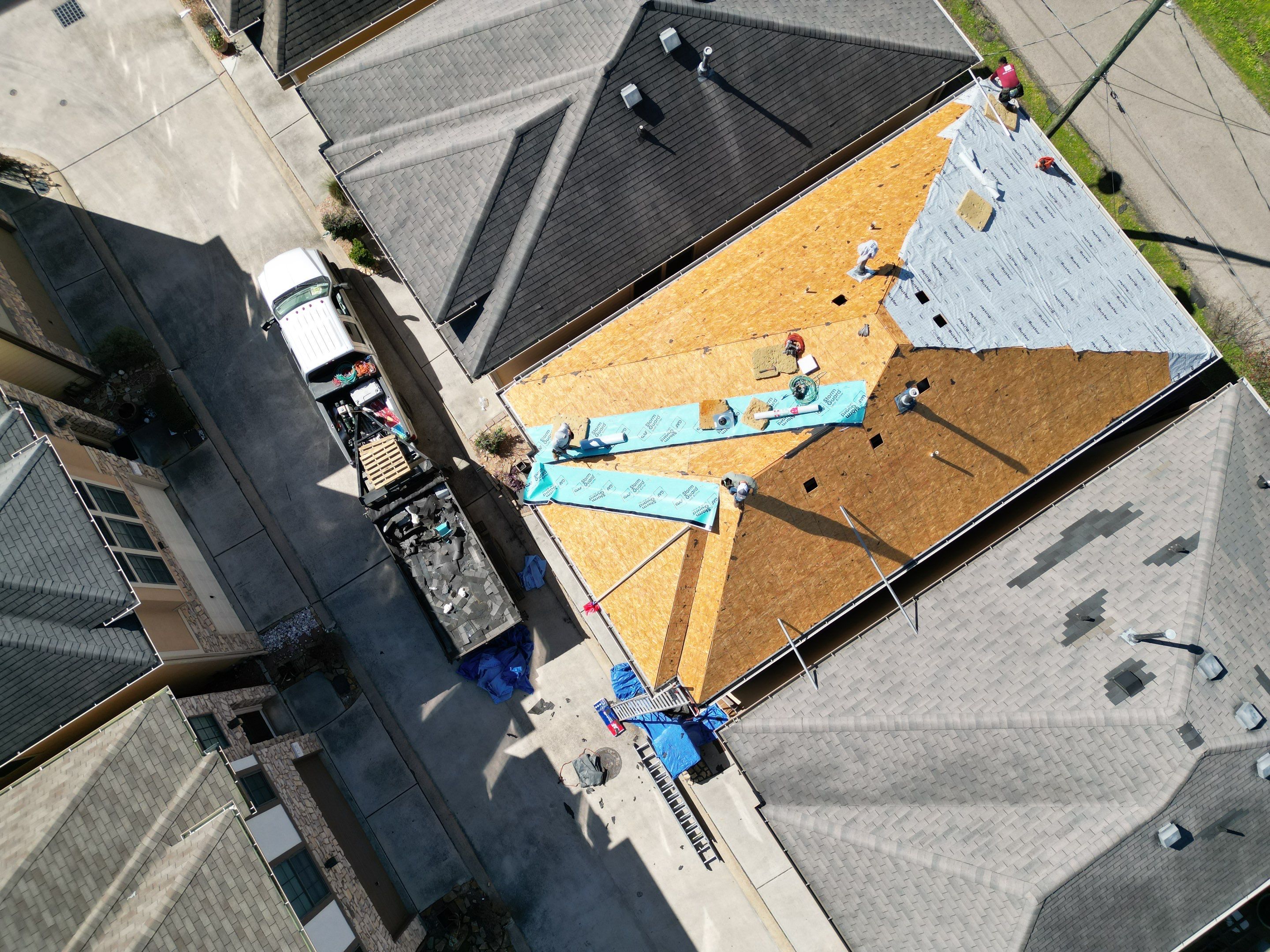Residential Roofing Installation using GAF HDZ by V General Contractors 