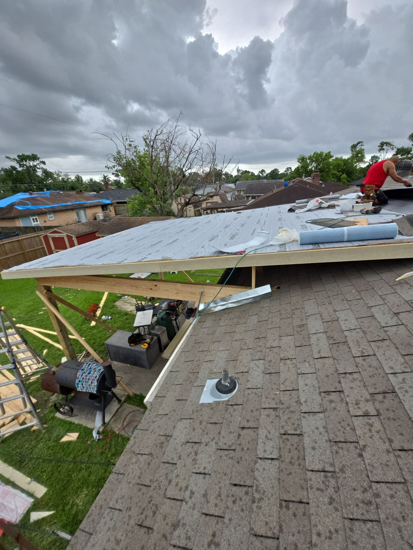 Project in Channelview by storm choice roofing