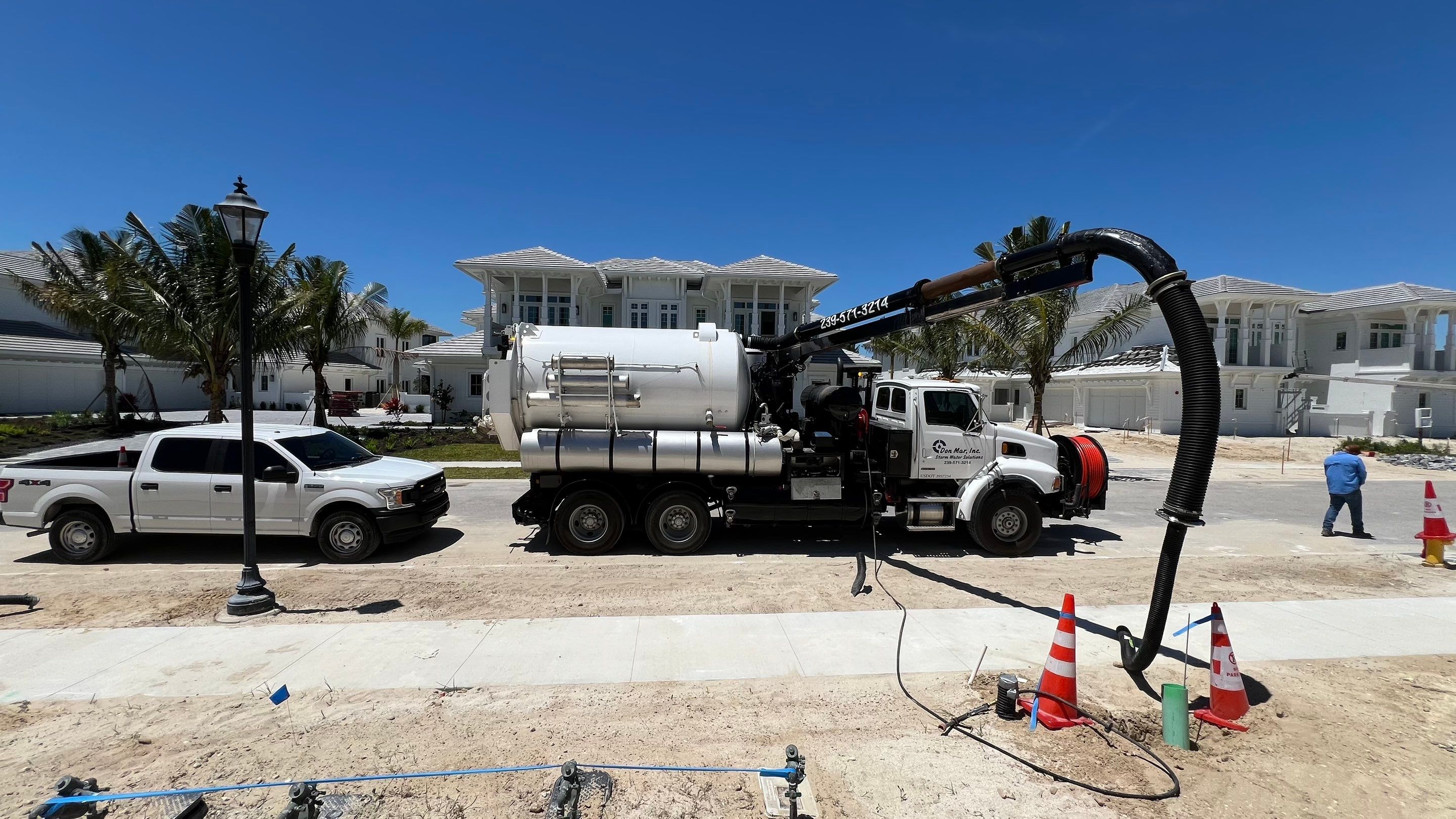 New Residential Construction Sewer Line Cleaning by APS Power & Water