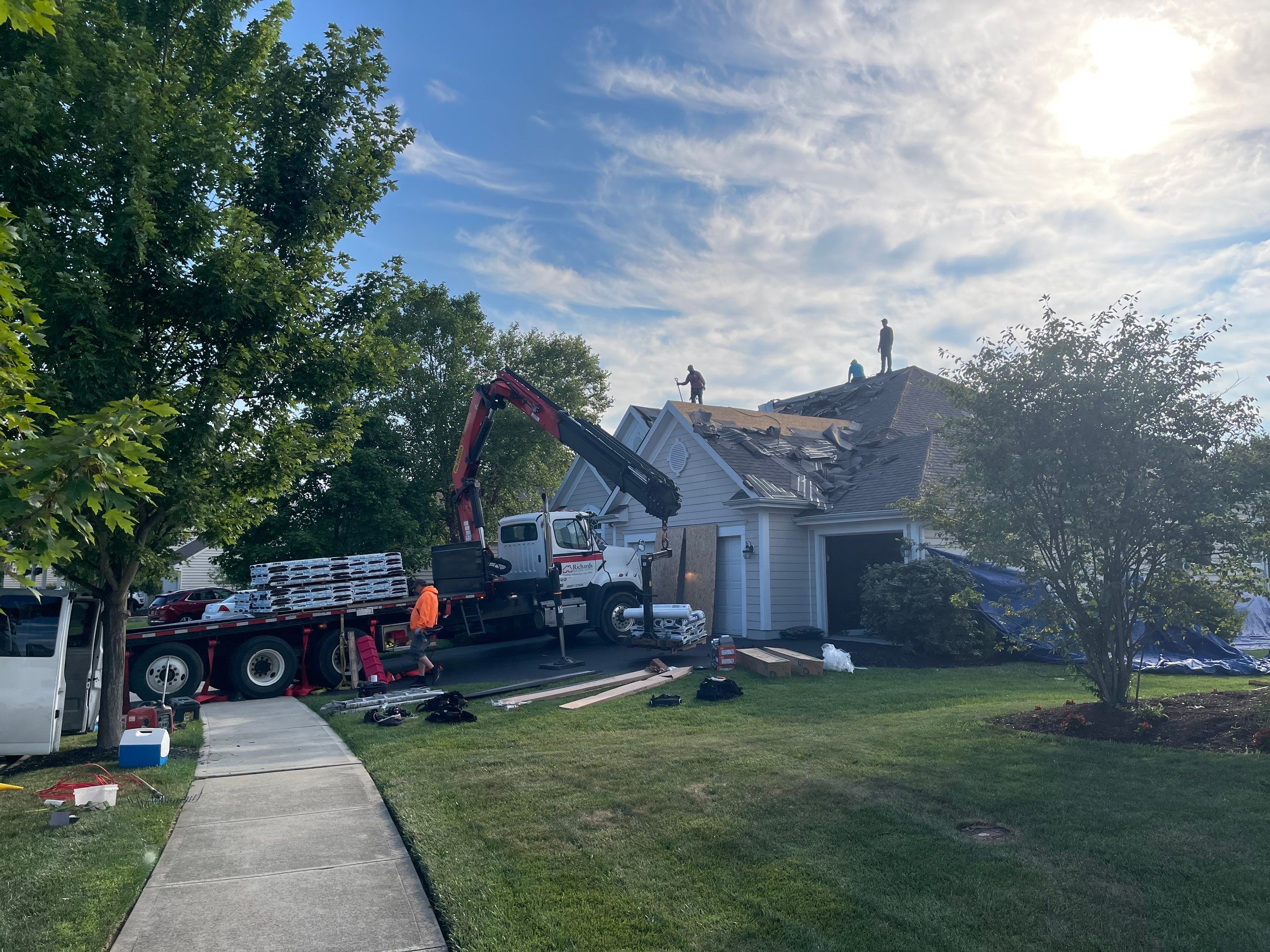 Residential Roofing Installation using IKO dimensional shingles by SOS Home Ohio 