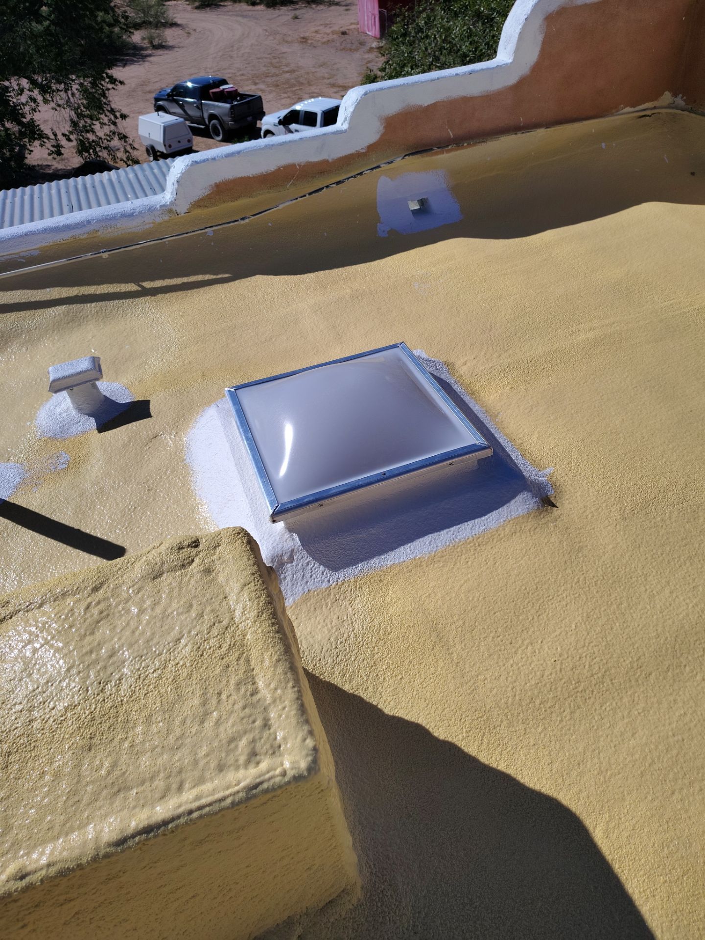 Residential roof application by SPF Services 