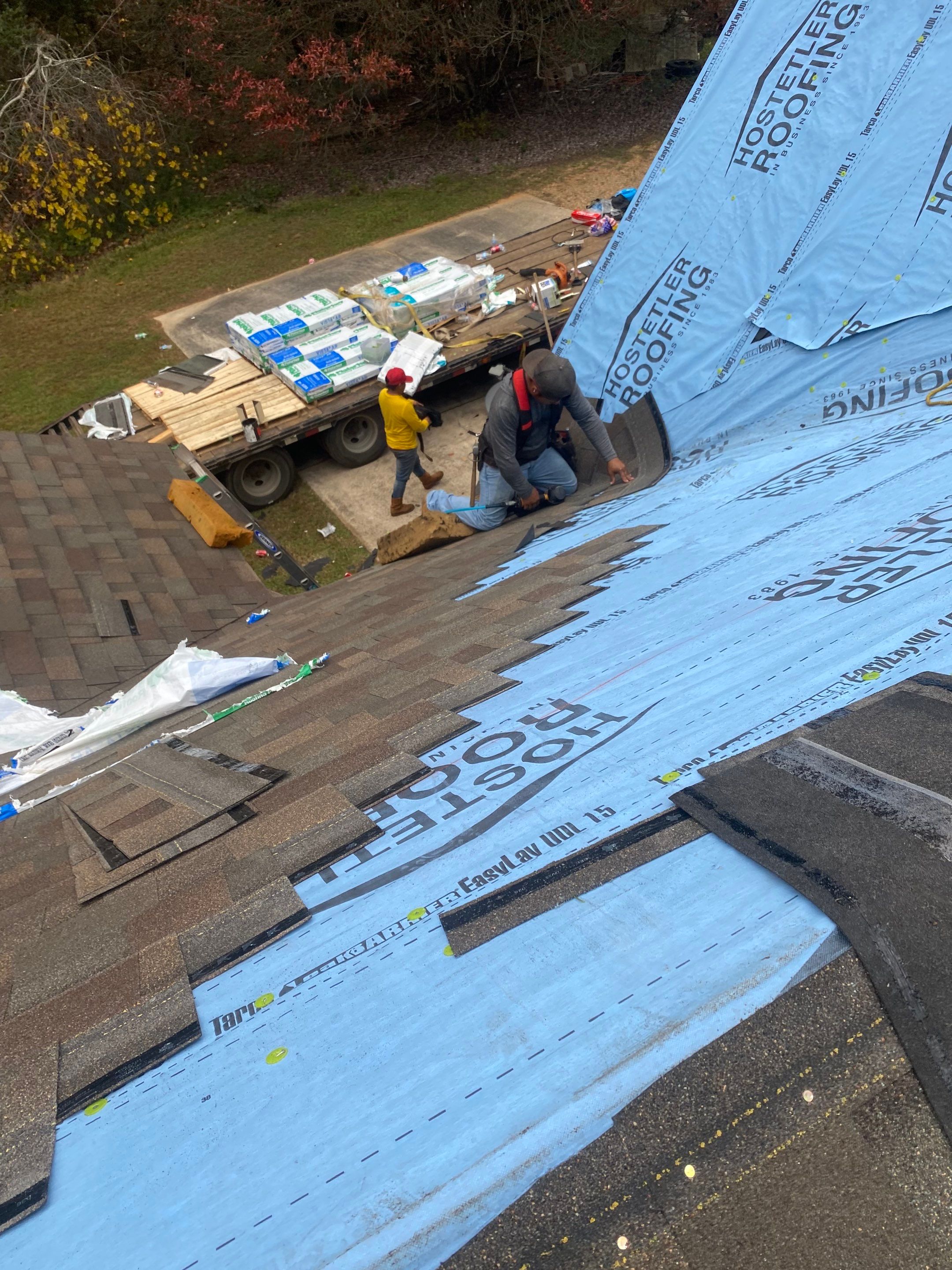 Residential Roofing Repair using Malarkey Highlander: Natural Wood by Hostetler Roofing
