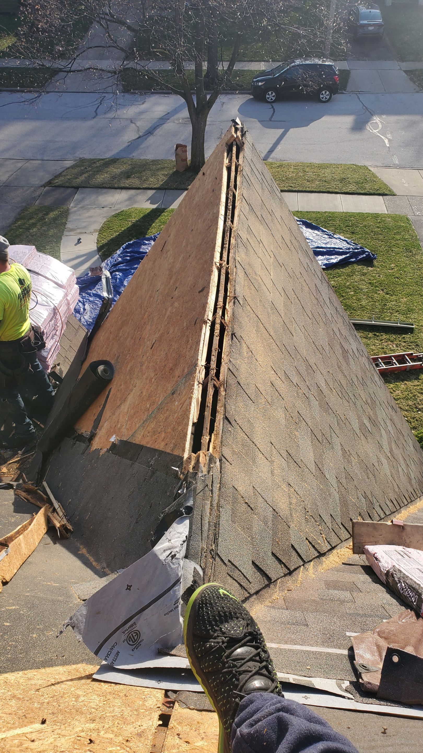 Residential Roofing Installation using Owens Corning inFlow Vent by Absolute Roofing and Construction