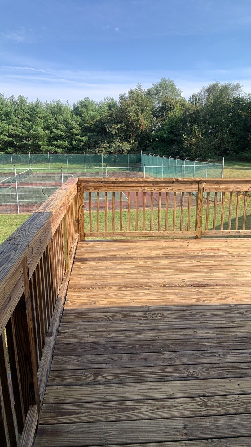 Deck Refinishing using Powerwasher by A1 NERDY HOMES LLC