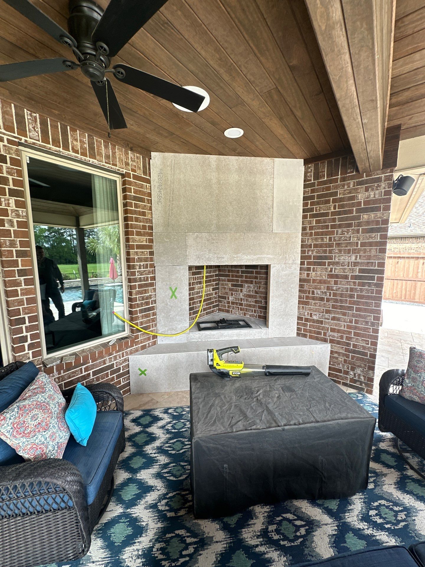 Kitchen Remodel and Outdoor Fireplace in Tomball, TX by SophAlx LLC