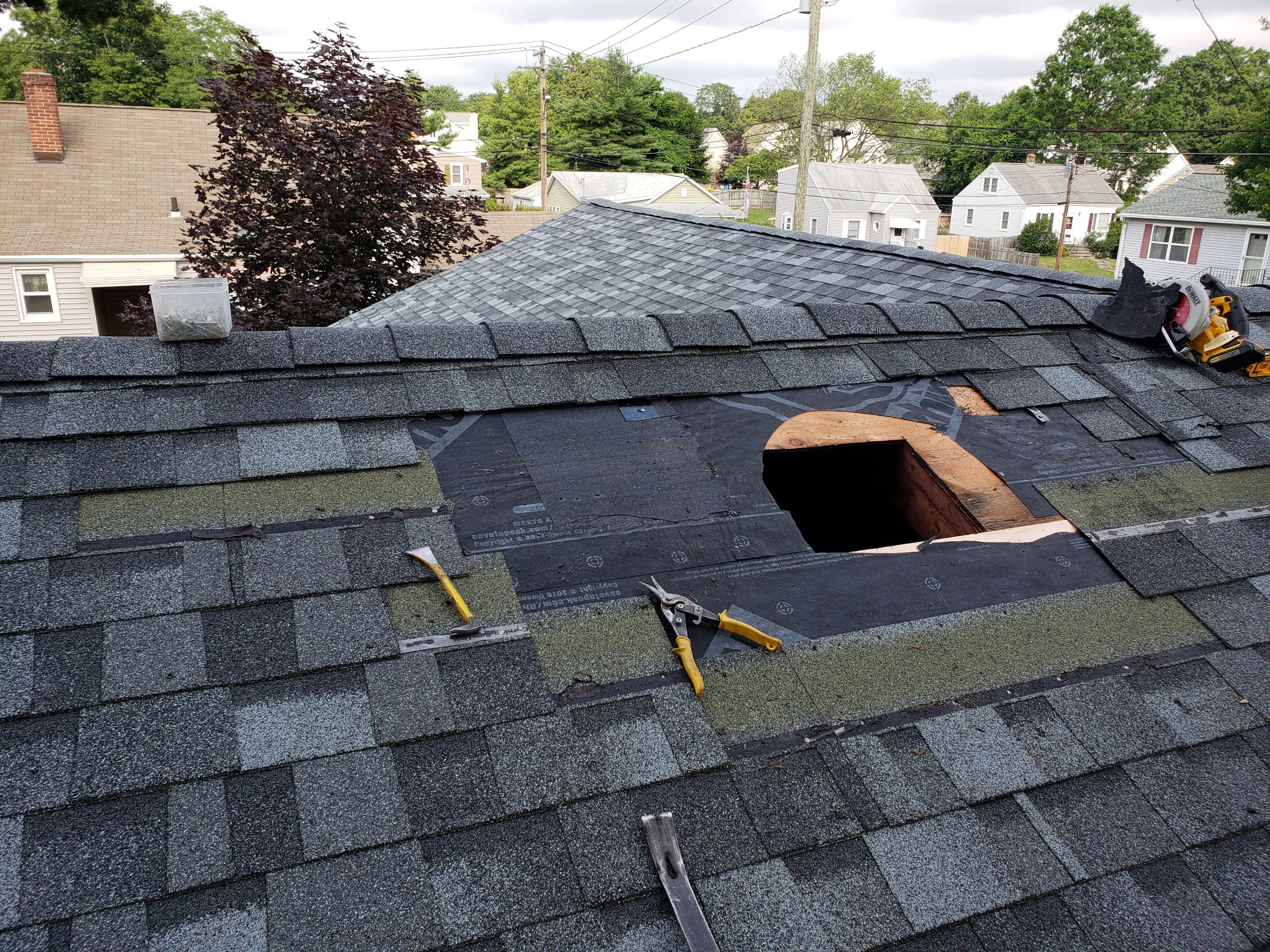 Residential Roofing Installation using Owens Corning Duration Slatestone Gray by A Plus Exterior