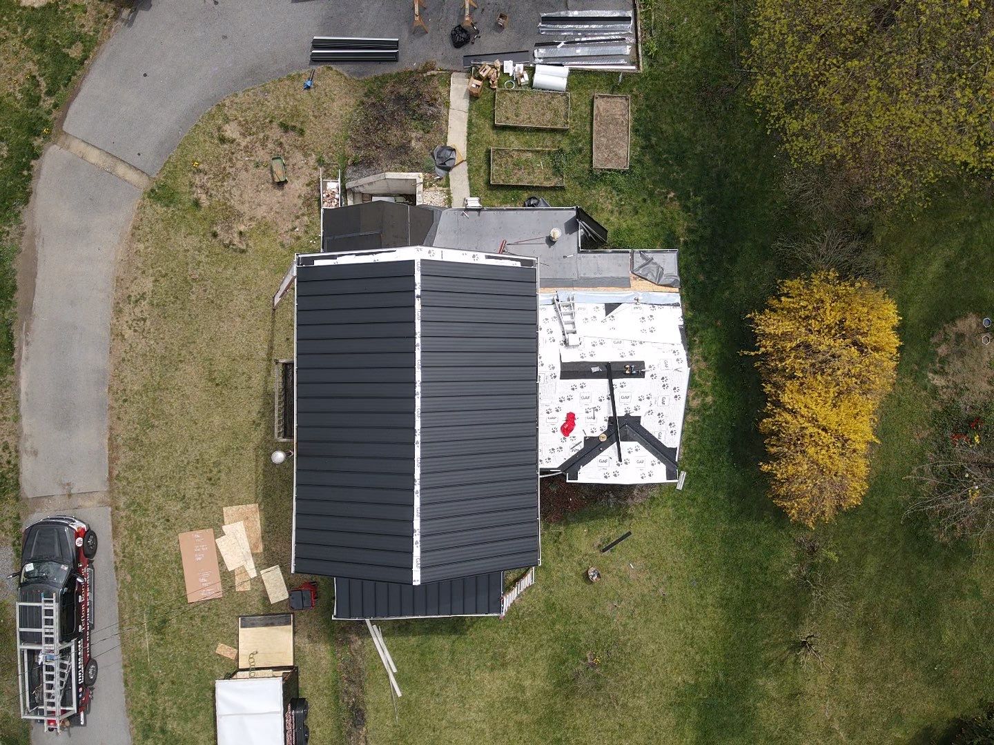 Residential Roofing Installation using Texture Standing Seam by Teflon Roofing