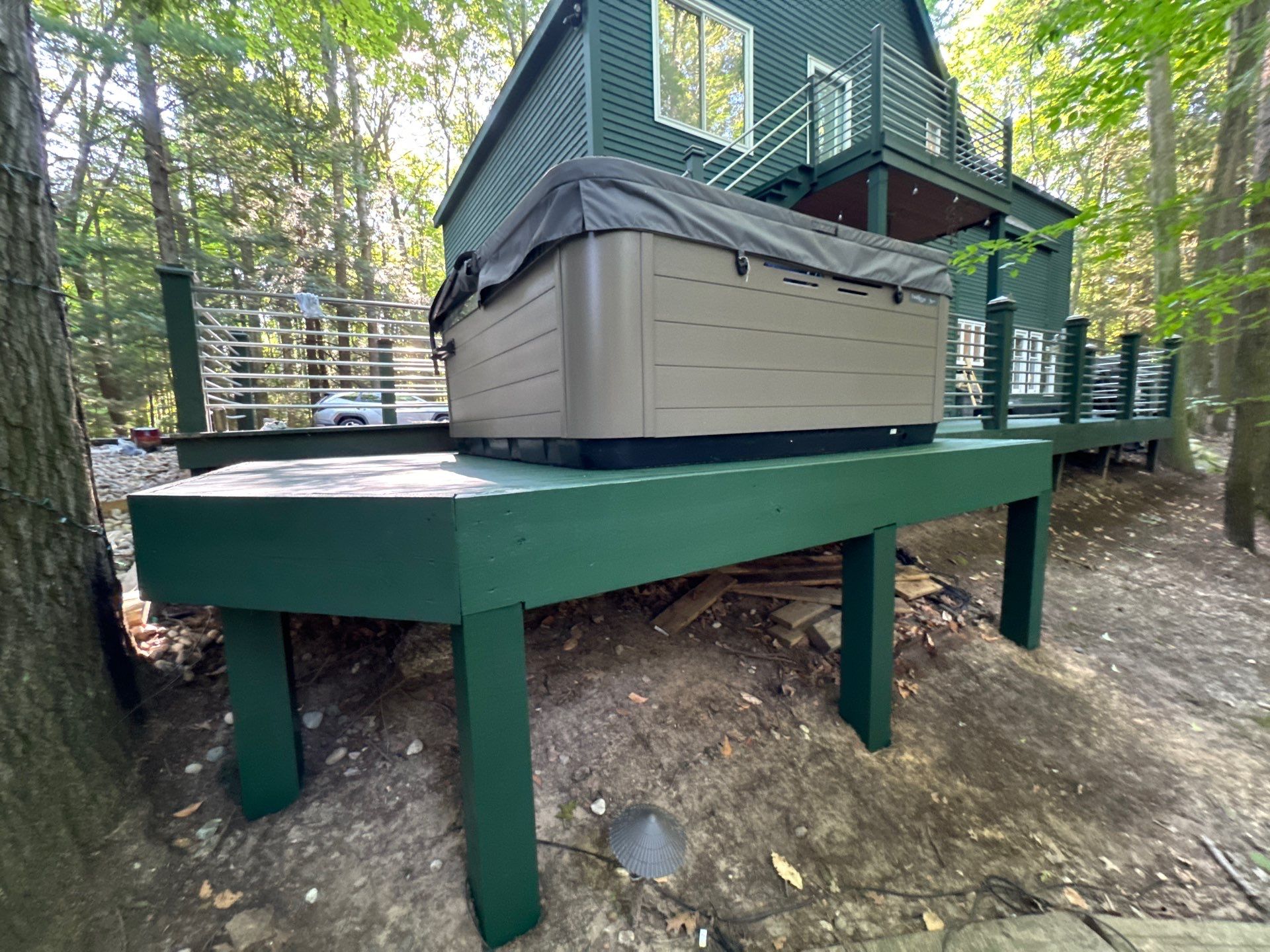 Solid staining decking and stairs. by Gordon Painting