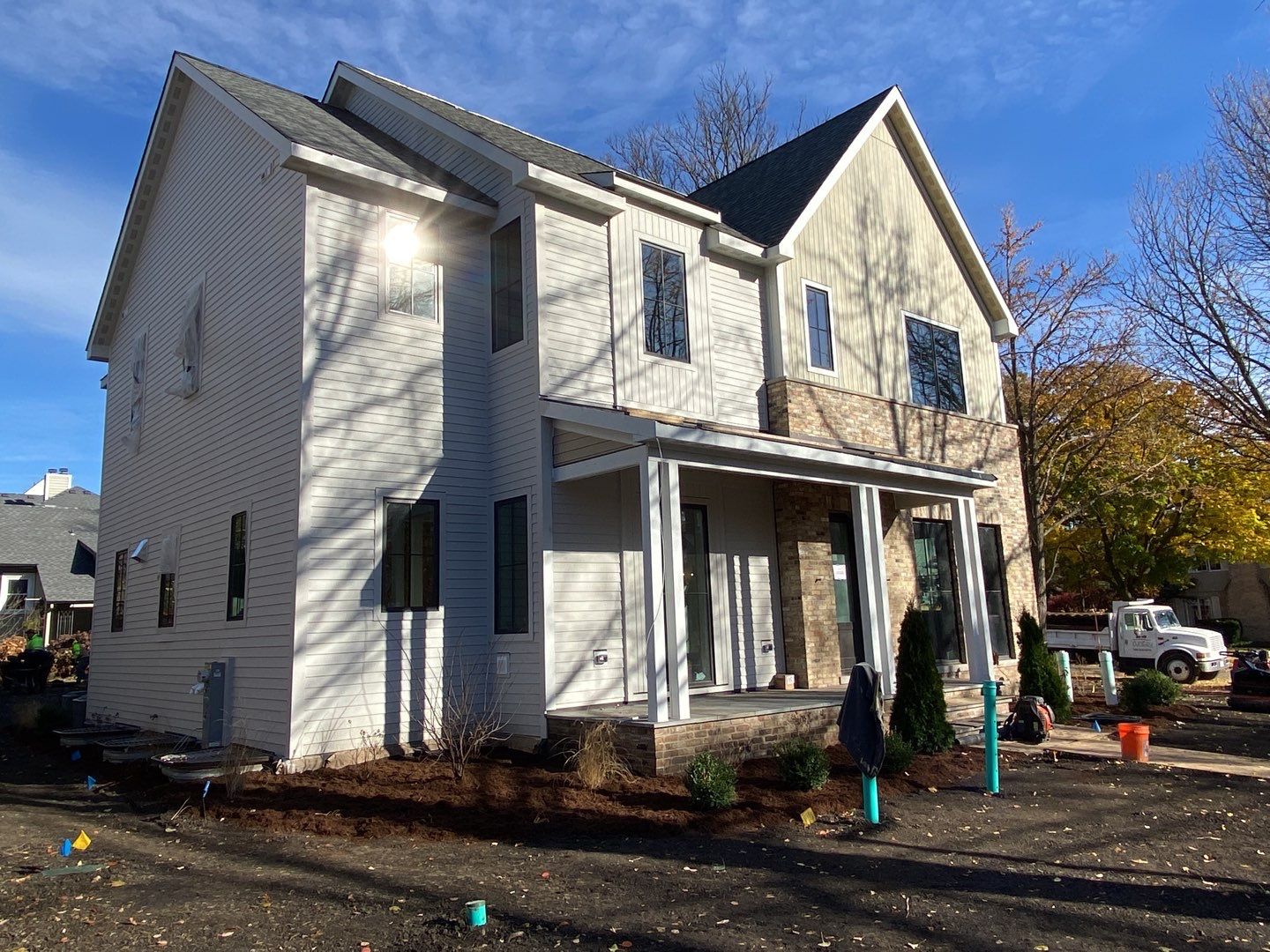 New Home Construction using Fiber Cement by Style Exteriors by Corley
