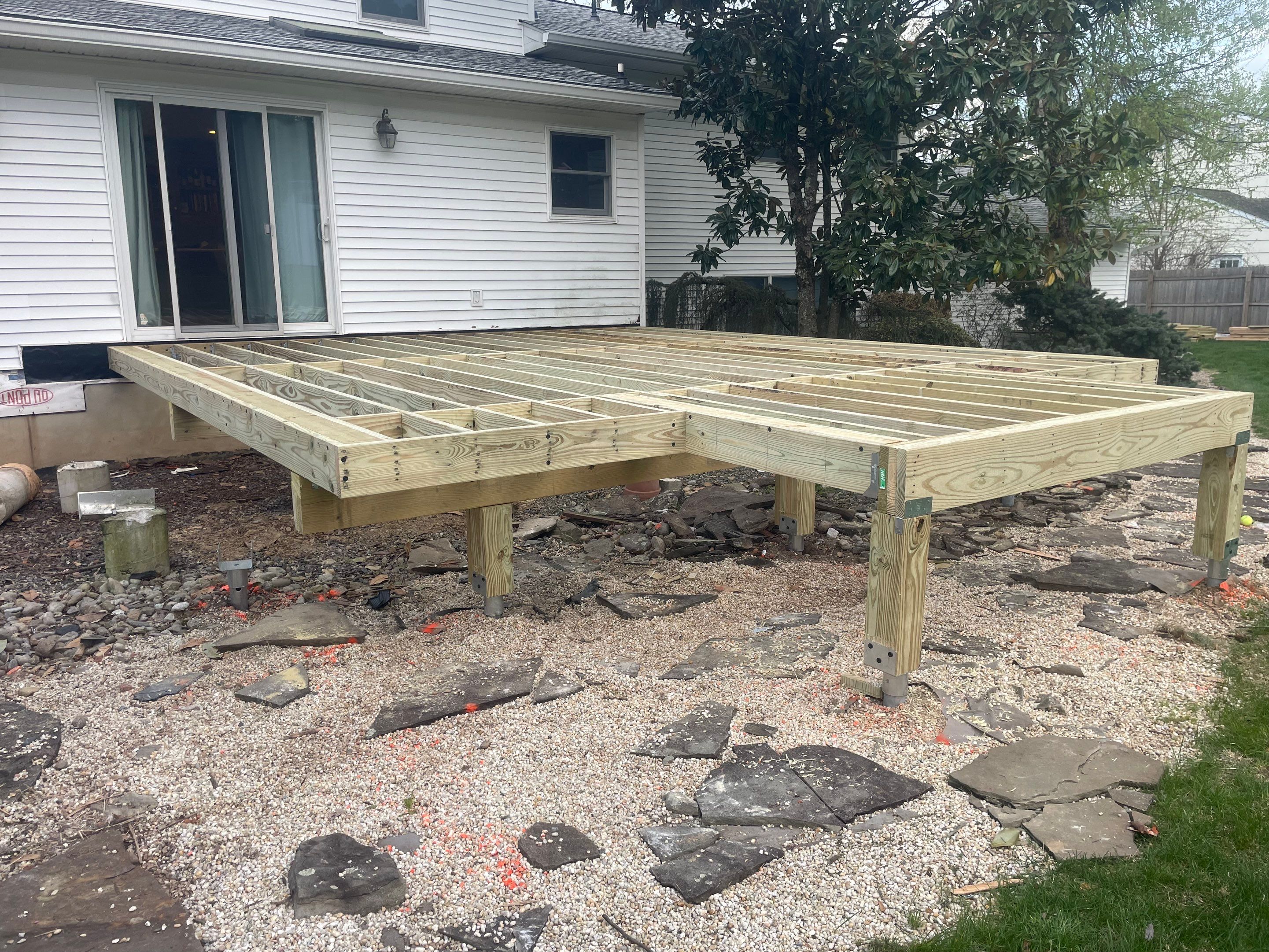 Deck Resurface with an add on roof in Princenton by deck guardian