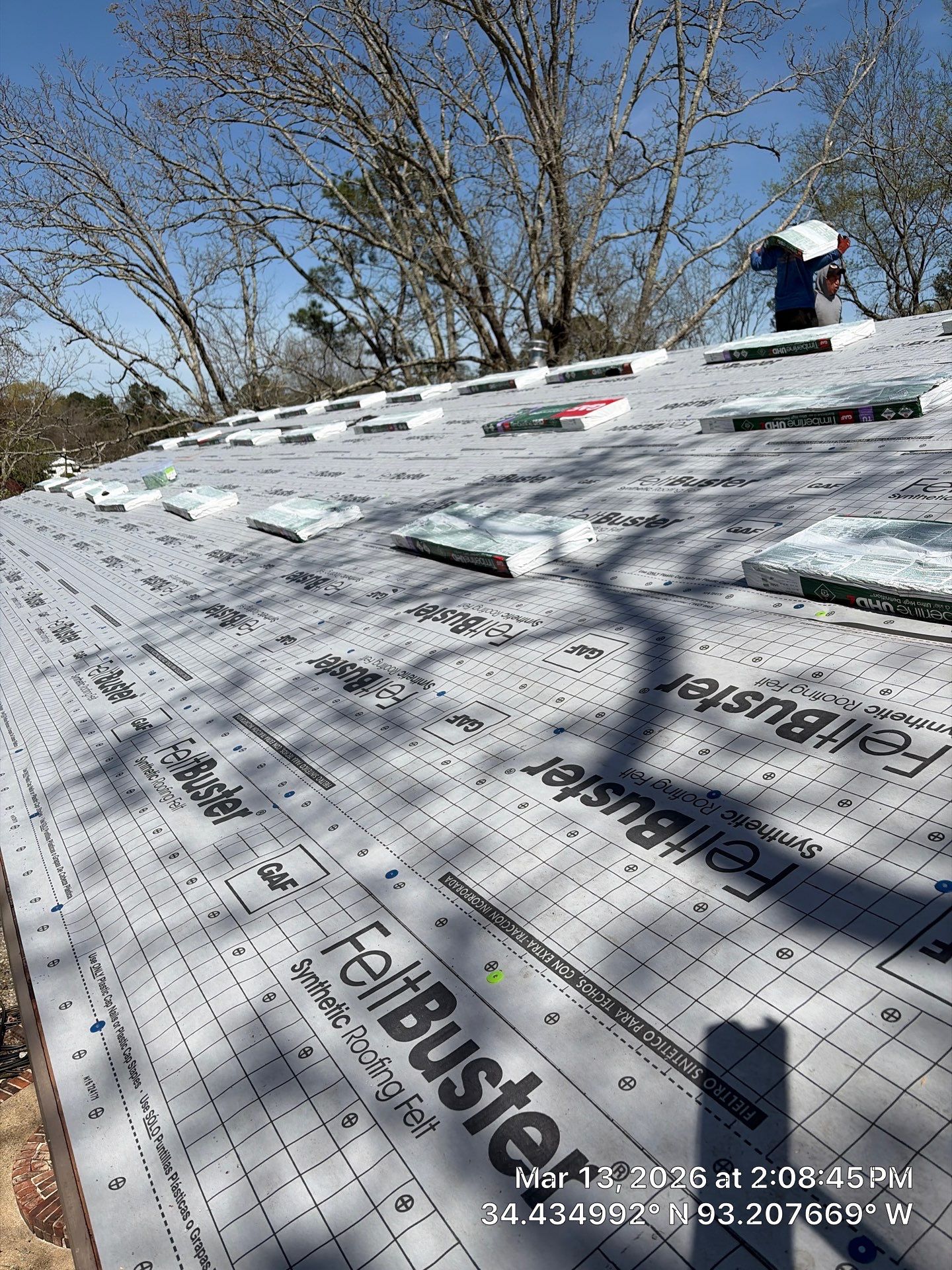 GAF Timberline UHDZ Shingle Roof Replacement and Decking Repair in Pearcy by Temple Roofing and Exteriors