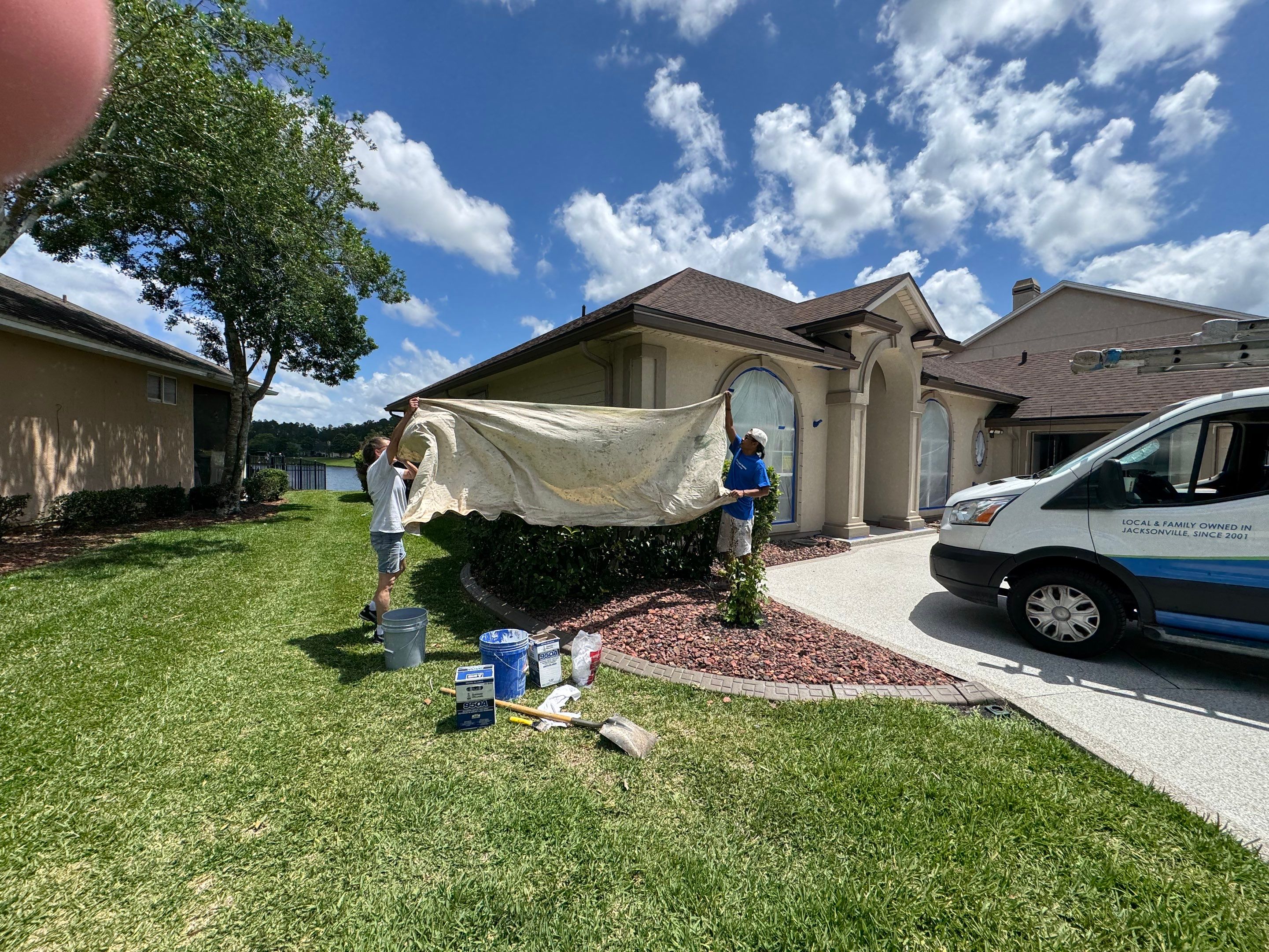 James Hardie Siding Painting in St. Johns FL with Emerald Rain Refresh by A New Leaf Painting, LLC