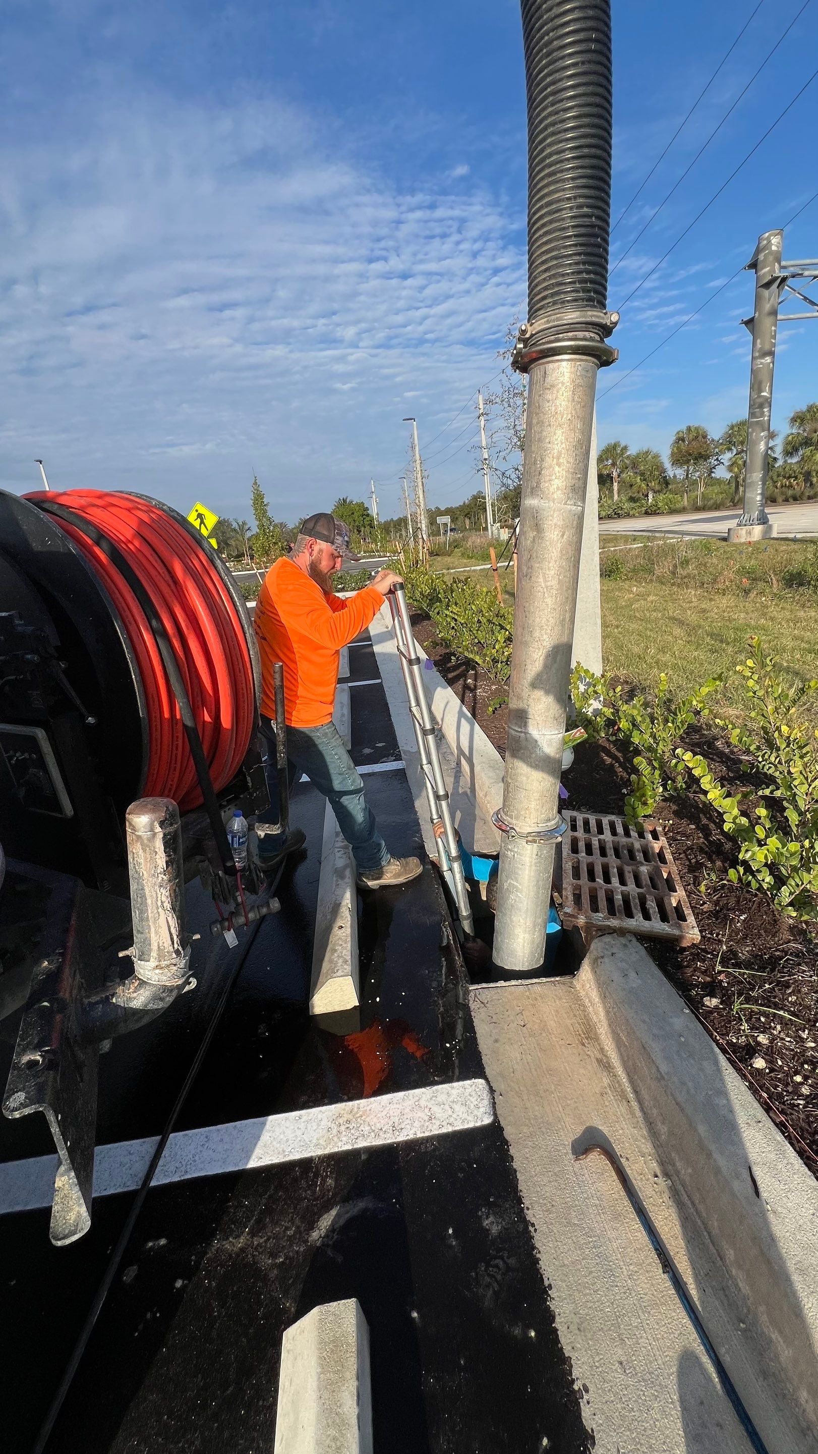 New Construction Commercial Parcel Stormwater System Cleaning by Don Mar, Inc. Storm Water Solutions