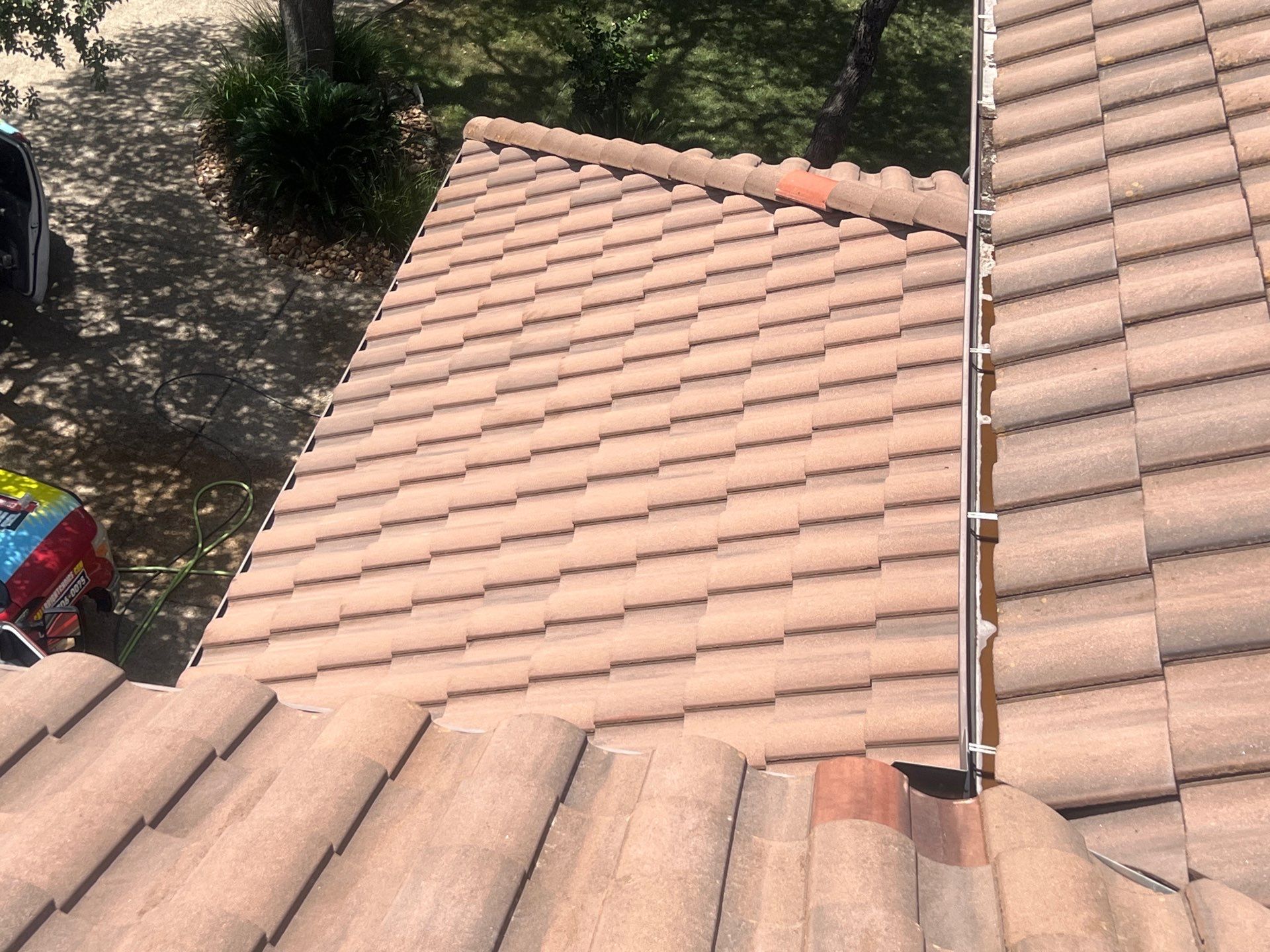 Tile Roof Wash Project in Garden Ridge by Bright Choice