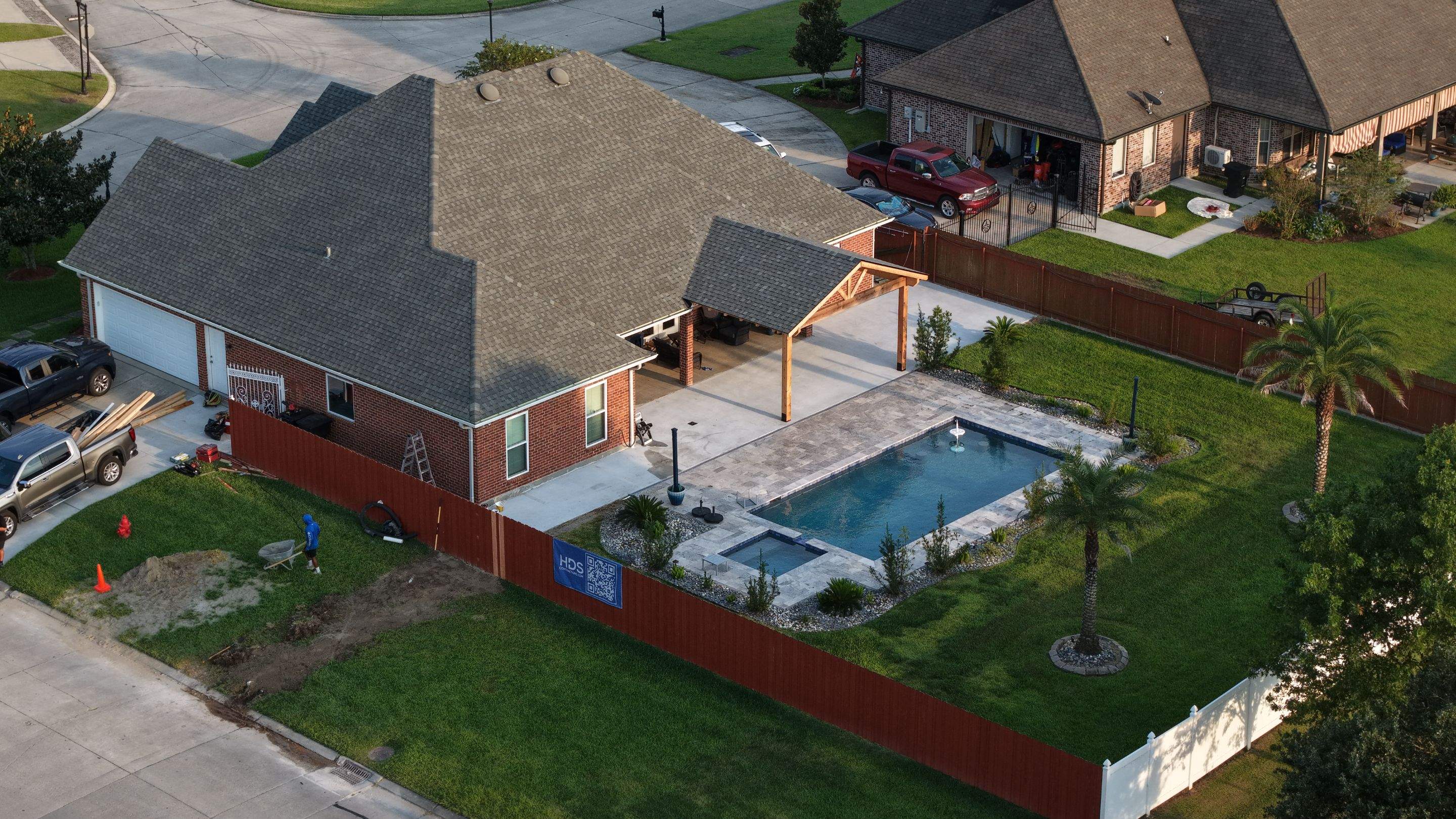 HDS Contractors - Concrete Patio and Cedar Cover in Belle Chasse by HDS Contractors