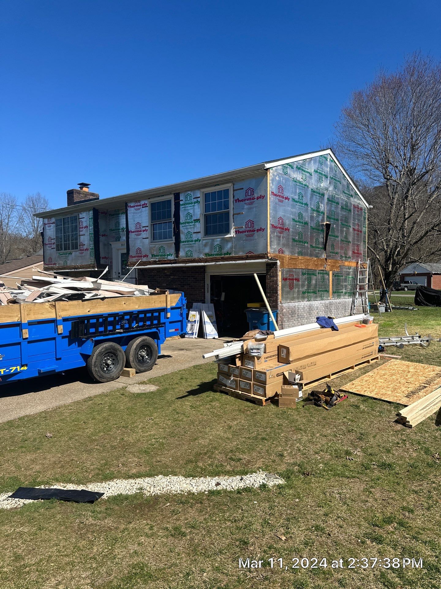 Siding Installation using Mastic Plygem Carvedwood by Fahey Roofing + Contracting