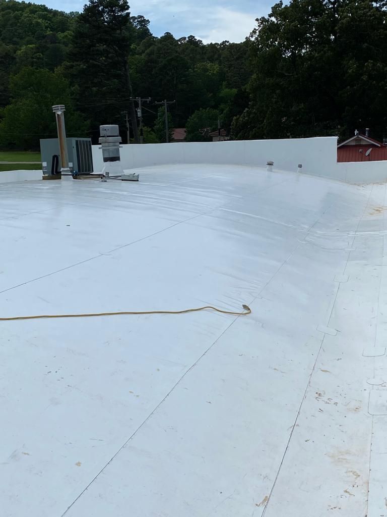 Choctaw Nation Healthcare Center - White Building by Hostetler Roofing