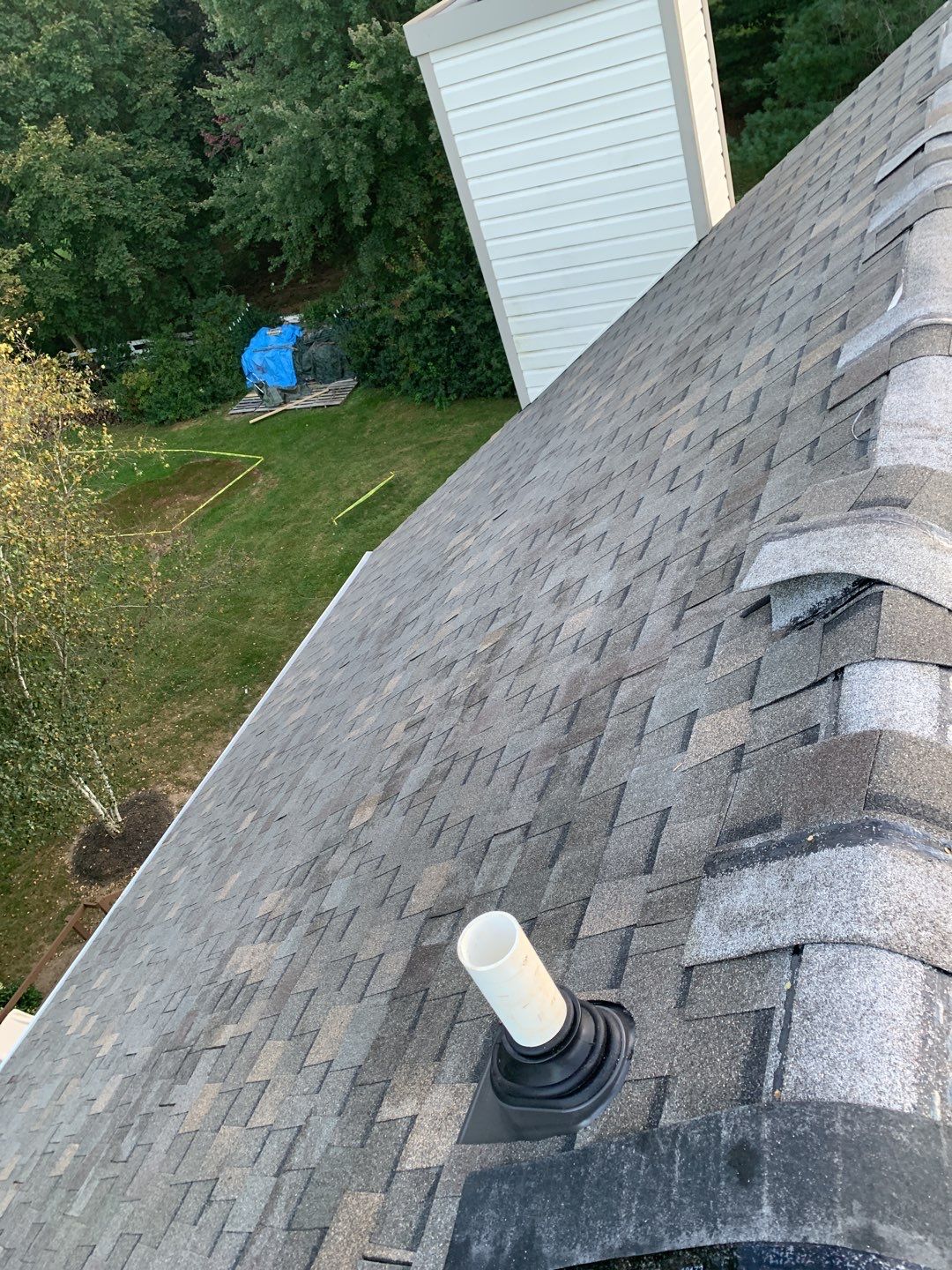 Residential Roofing Installation using Atlas Pinnacle Pristine Heather Blend by Frederick Roof Repair