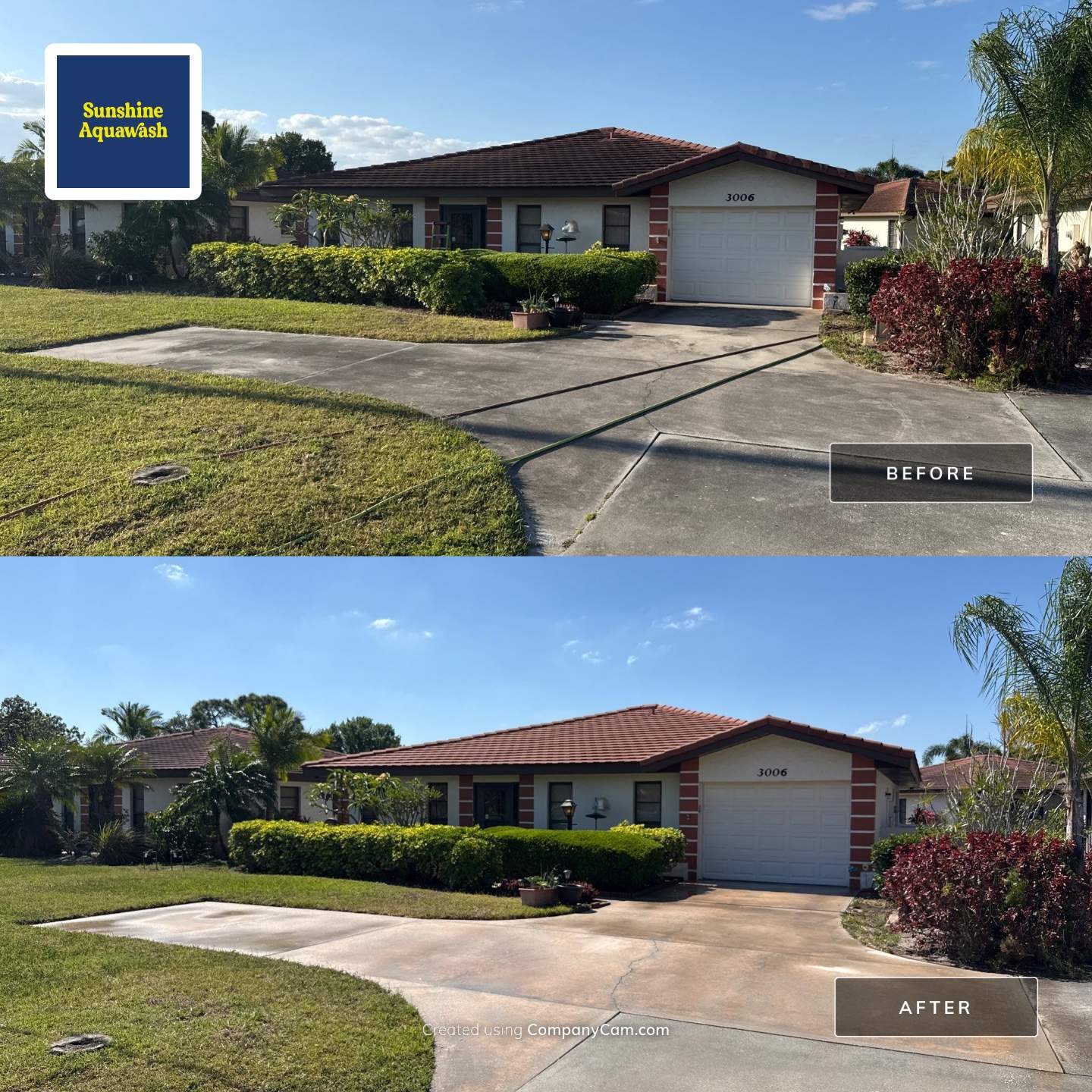 Tile Roof & Driveway Cleaning in Vivienda at Bradenton, FL | No Roof Walking by Sunshine AquaWash