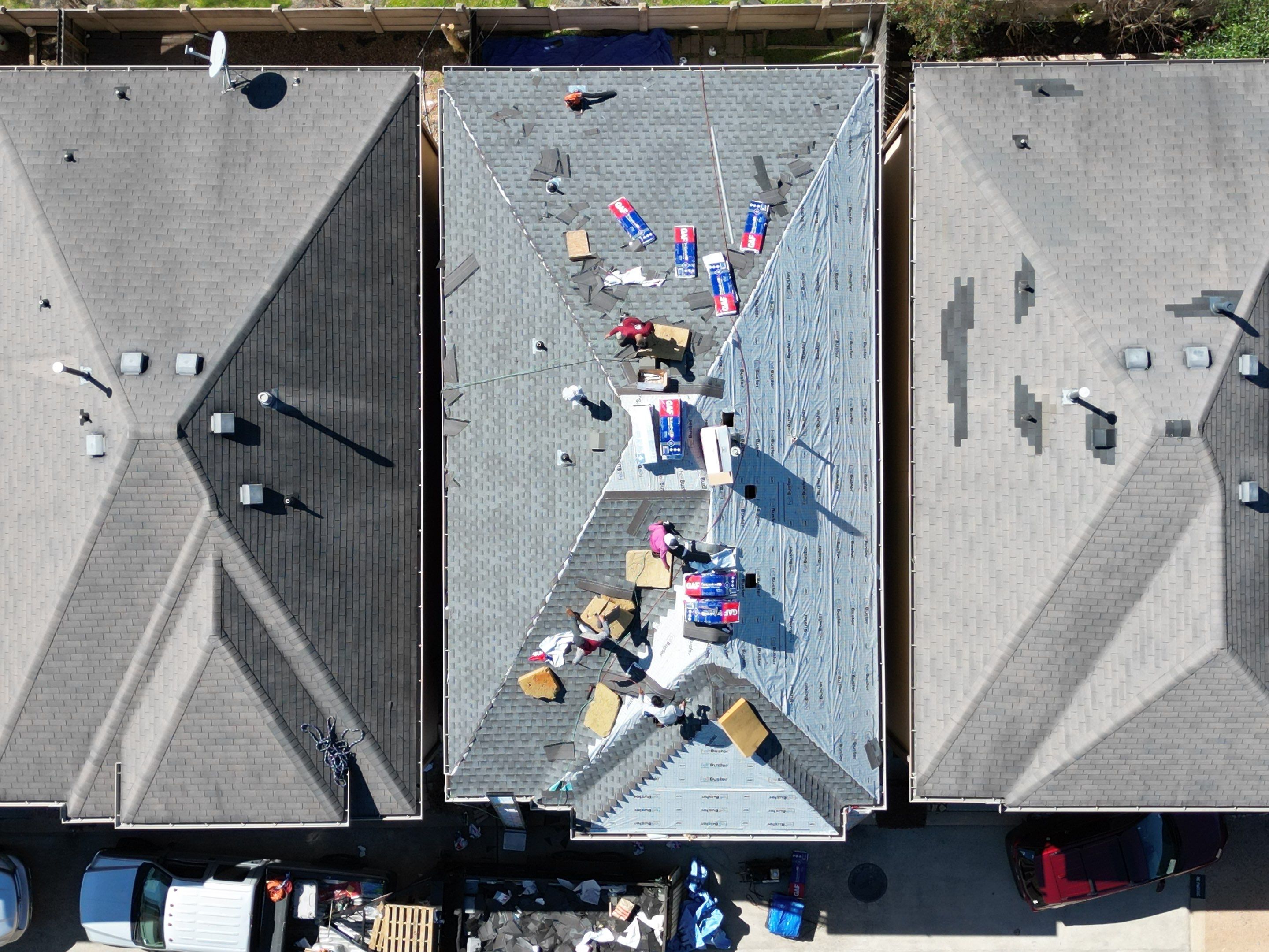 Residential Roofing Installation using GAF HDZ by V General Contractors 