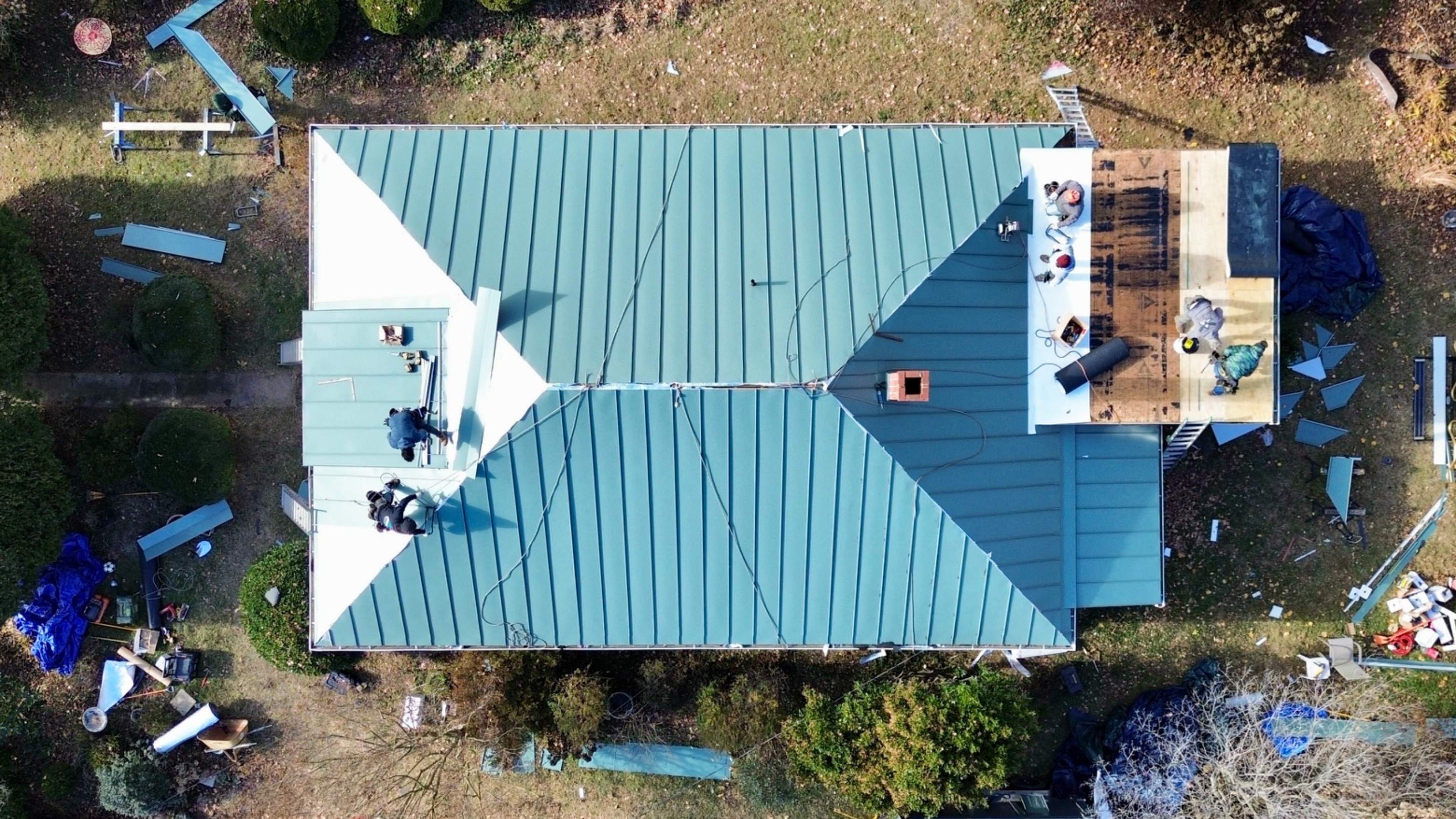 Residential Roofing Installation using Standing Seam Metal Roof | Mechanically Fastened | 24 Gauge by Matter Construction, LLC