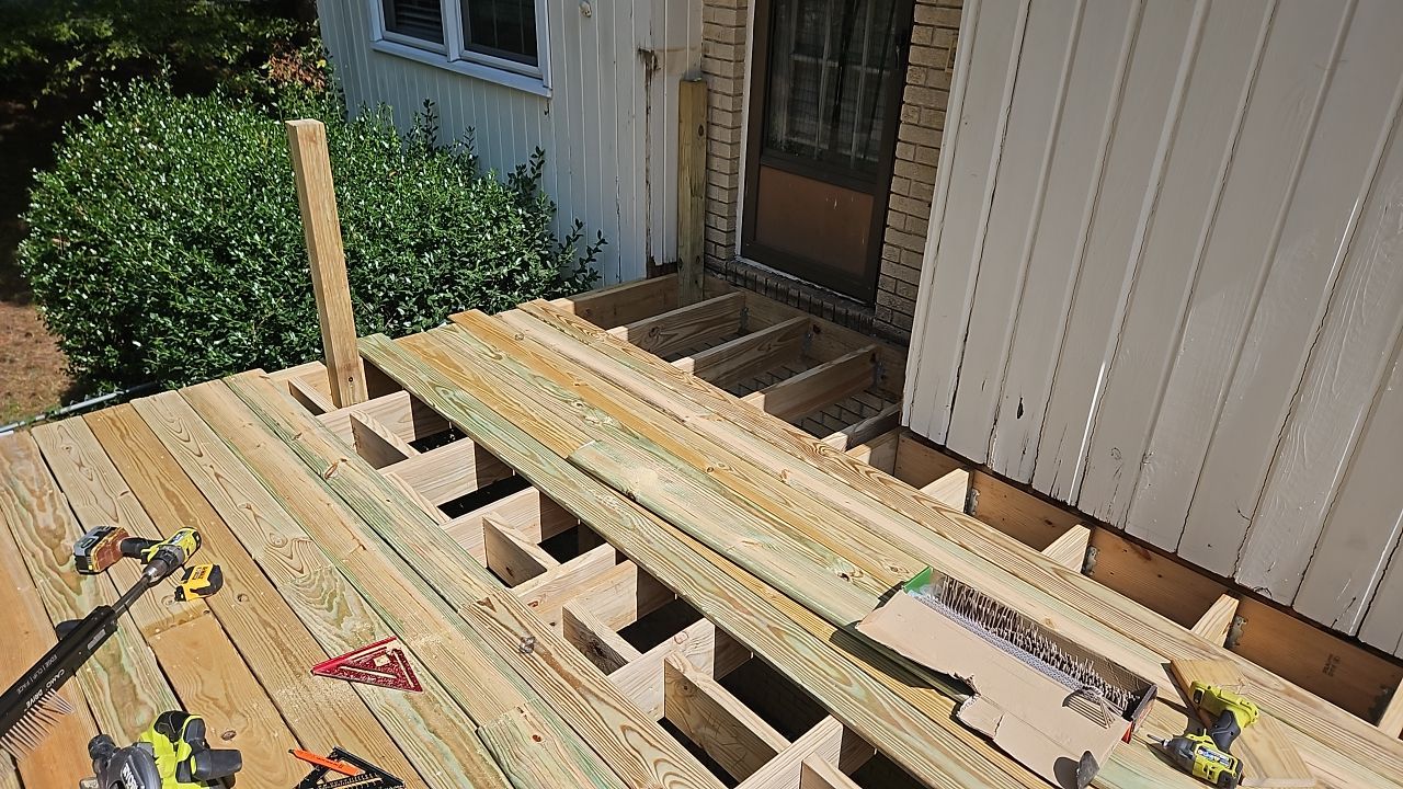 Split Rail Trail - Deck Installation  by Pillar and Pine